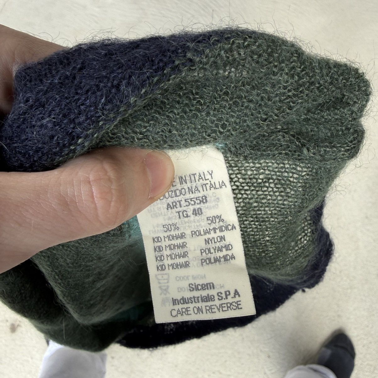 Emporio Armani Vintage 90s Emporio Armani Kid Mohair Striped Sweater Size US S / EU 44-46 / 1 - 4 Thumbnail