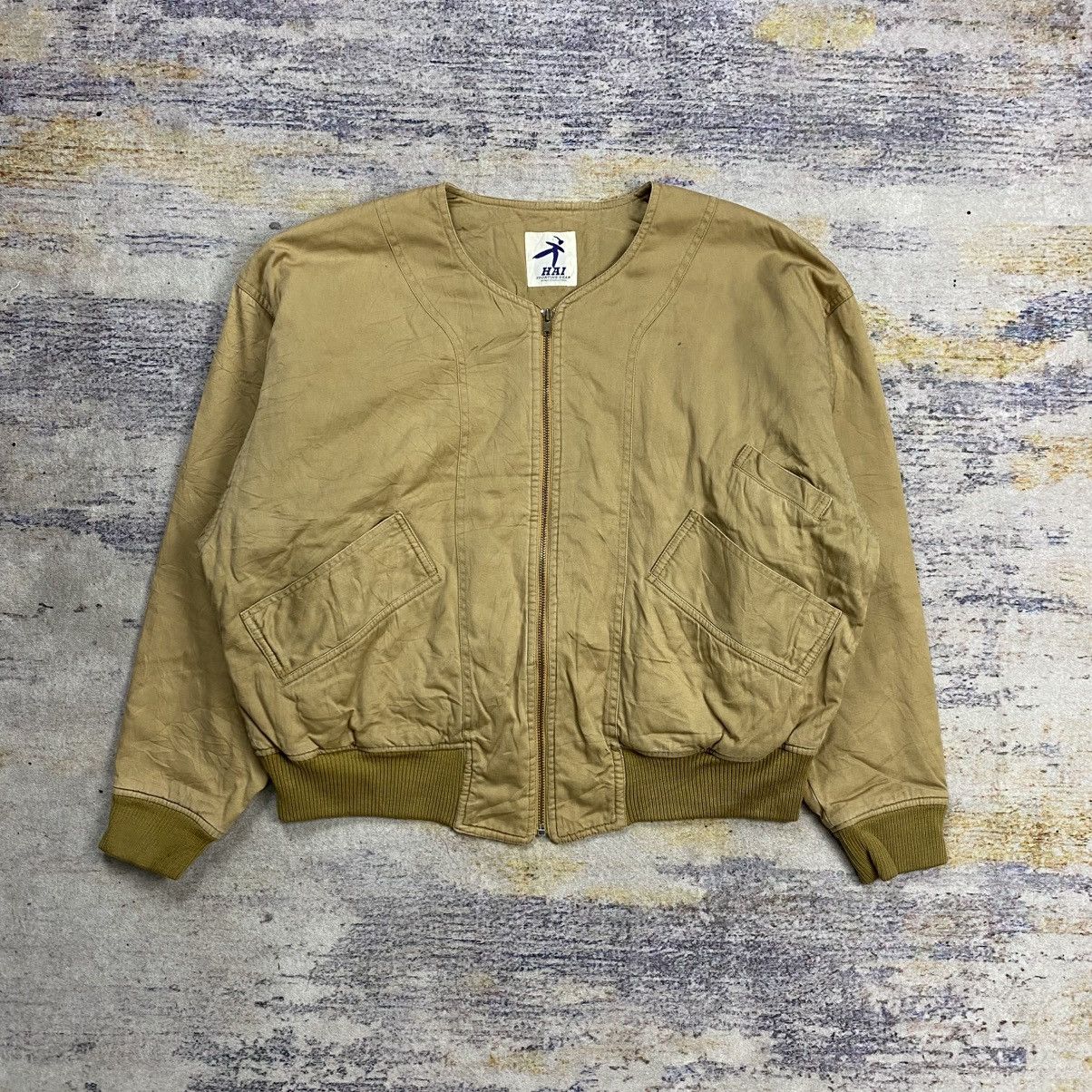 Hai Sporting Gear Vintage 90s Hai sporting gear collarless jacket Size US M / EU 48-50 / 2 - 1 Thumbnail