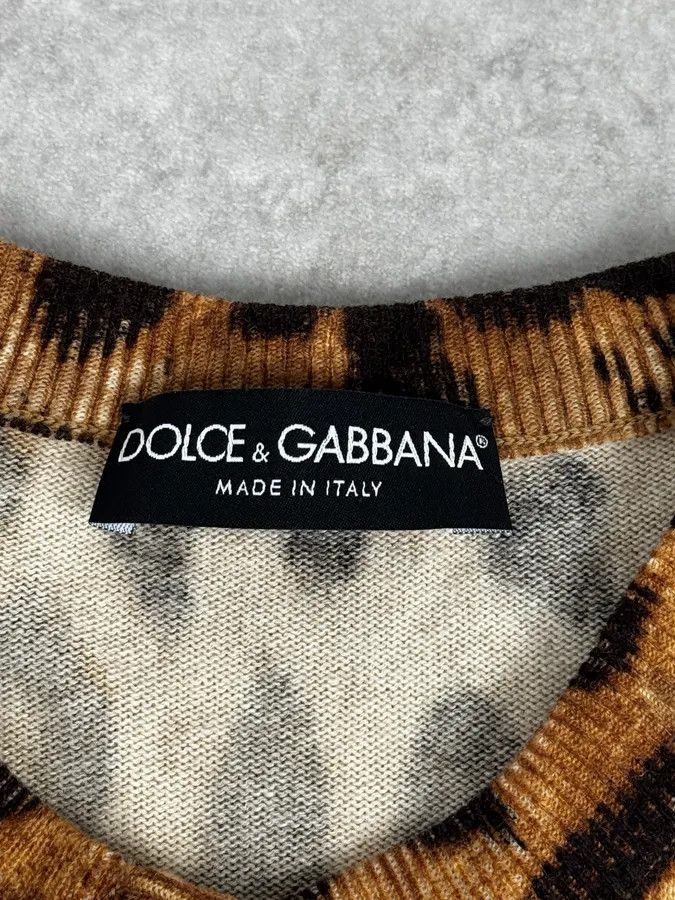Dolce & Gabbana SS2005 Dolce & Gabbana Camel Leopard Cashmere Cardigan Size S / US 4 / IT 40 - 11 Thumbnail
