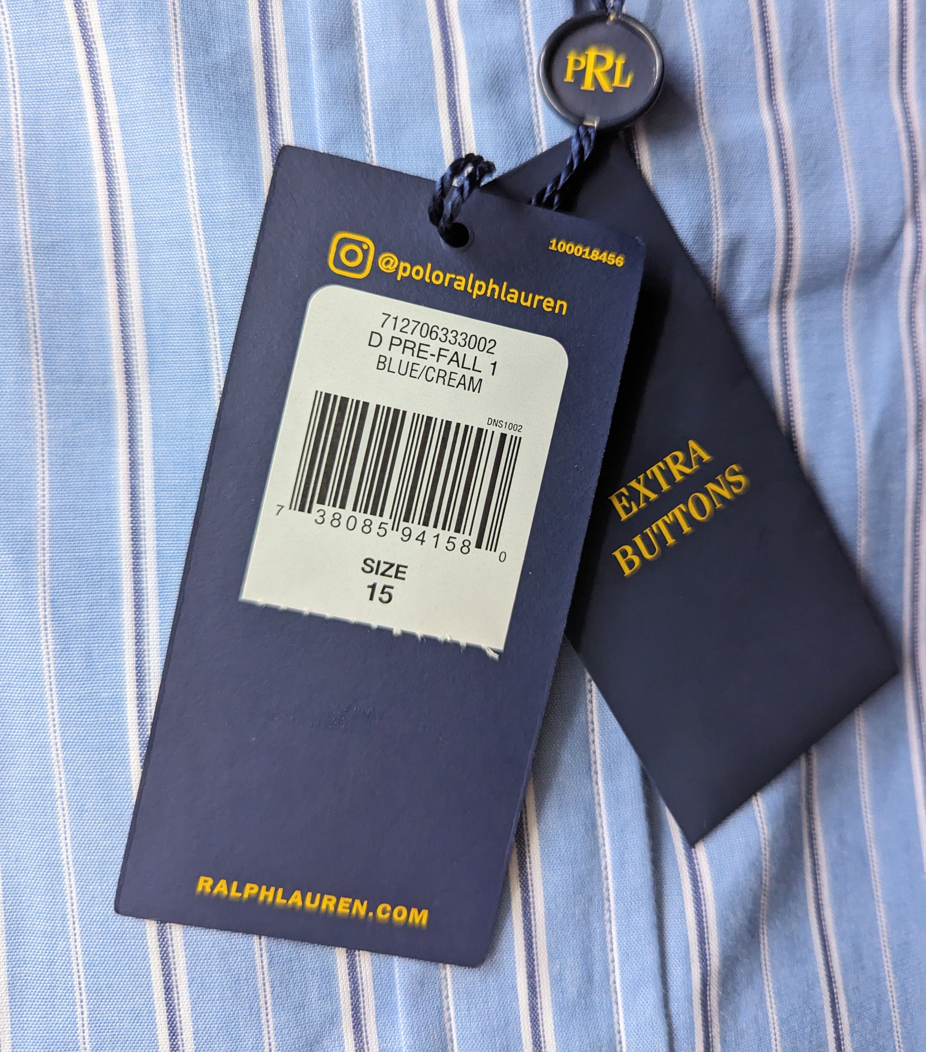 Polo Ralph Lauren × RRL Ralph Lauren × Ralph Lauren BNWT Striped Poplin Button Down Collar Shirt Size US M / EU 48-50 / 2 - 11 Thumbnail