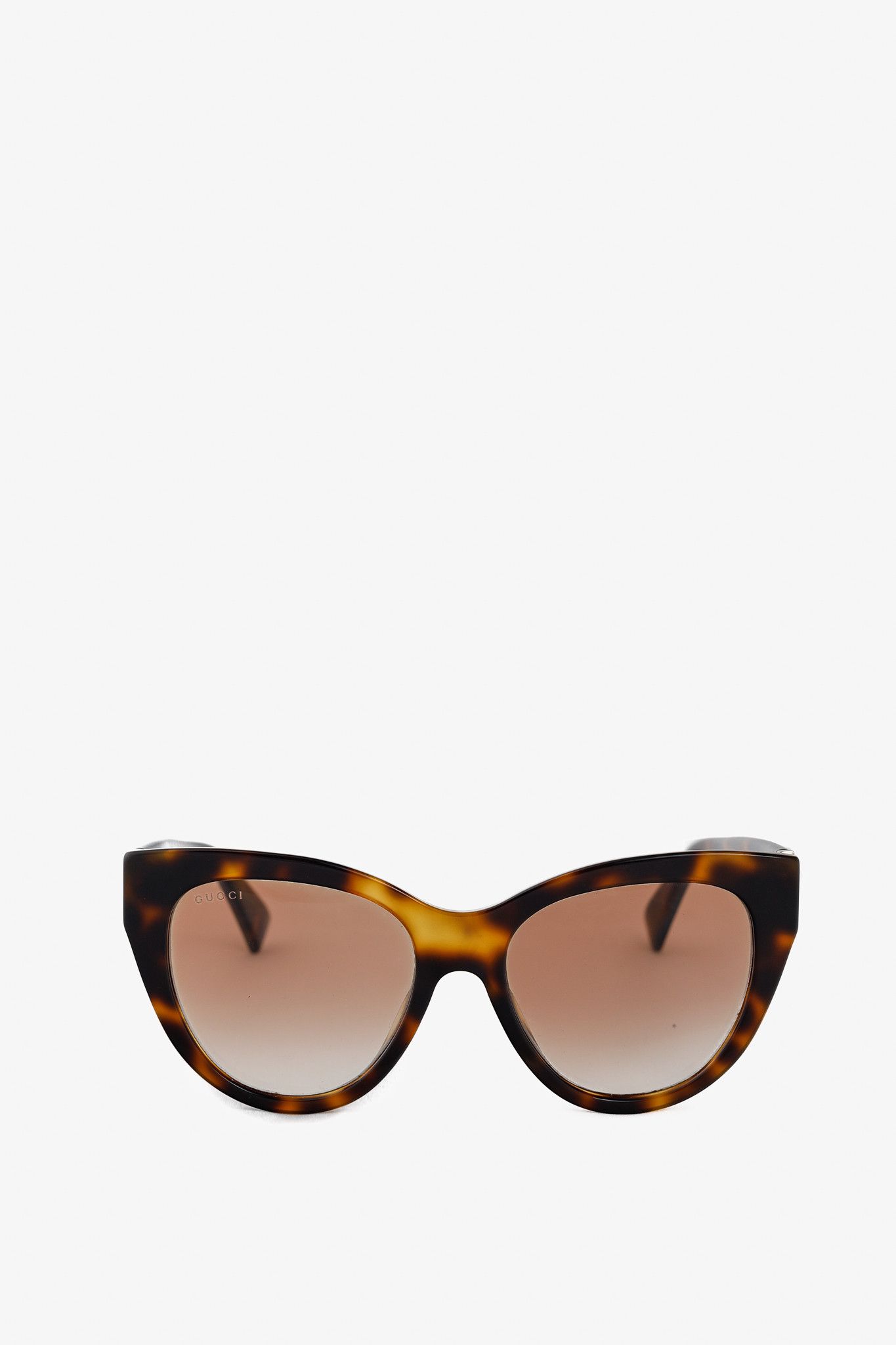 Gucci Gucci Web Plaque Tortoiseshell Cat-Eye Sunglasses Size ONE SIZE - 2 Thumbnail