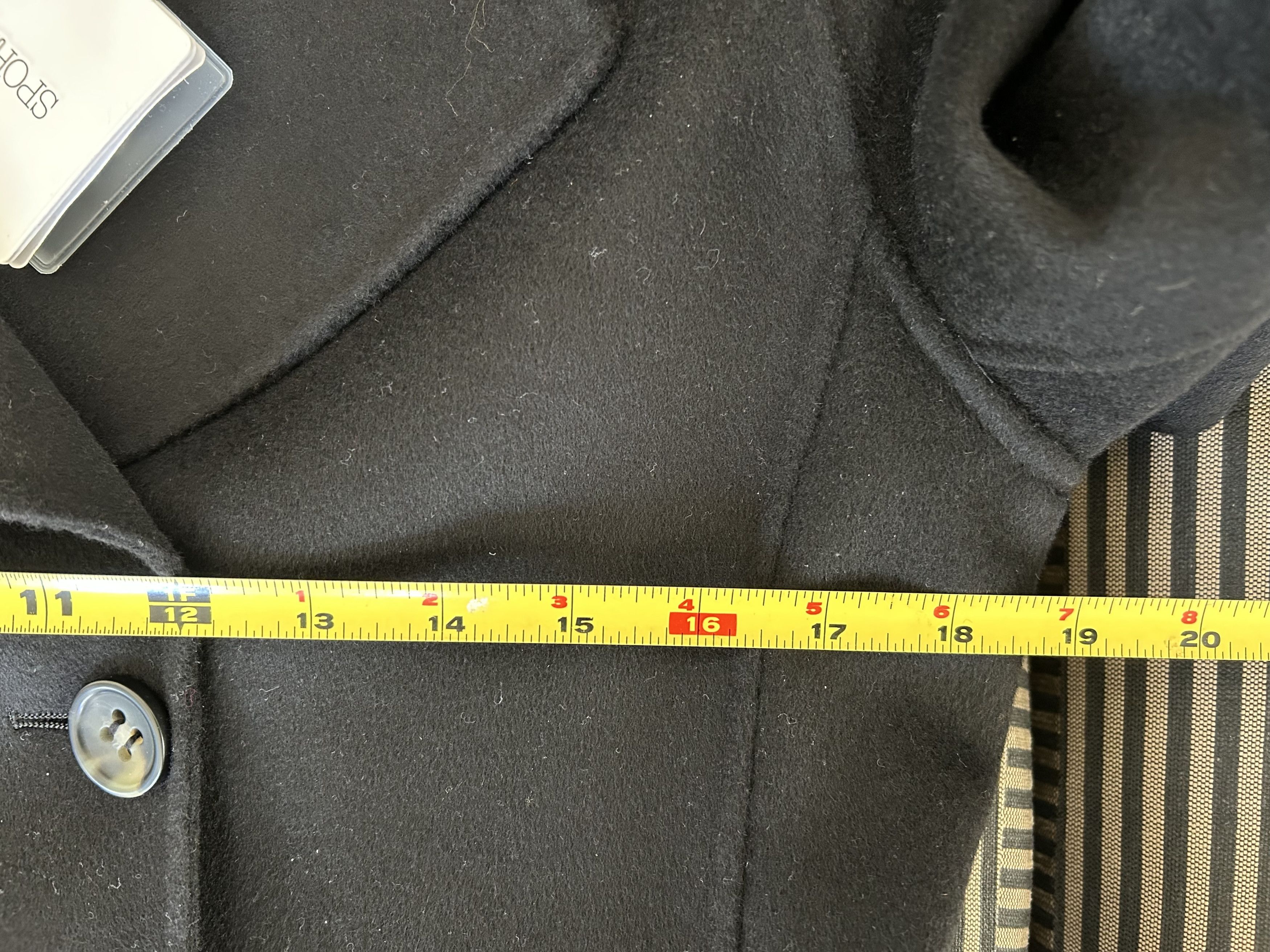 Sportmax Sportmax Black Wool Cashmere Double Breasted Belted Coat Size M / US 6-8 / IT 42-44 - 4 Thumbnail