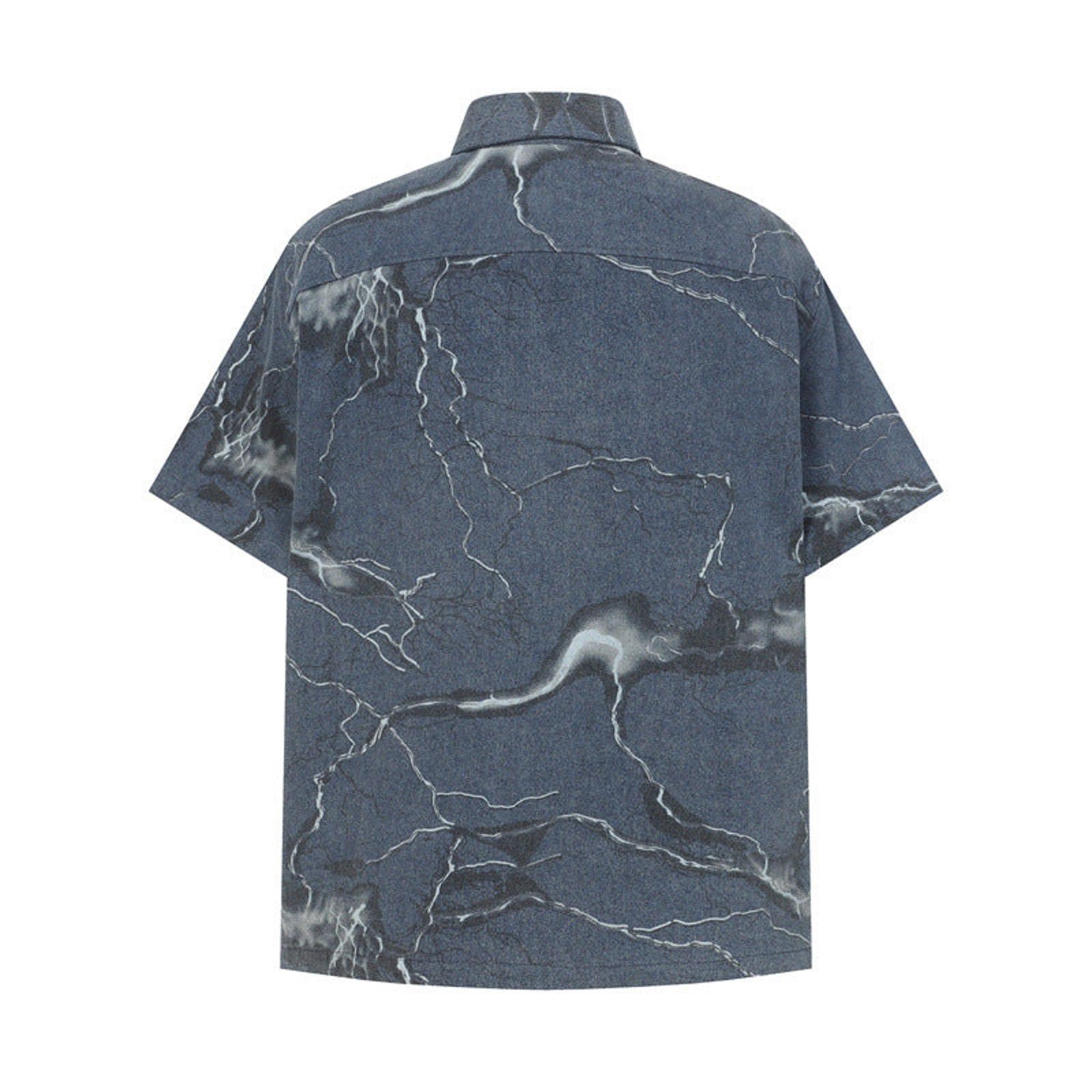Other Marble-Print Short-Sleeve Denim Shirt Jacket Size US M / EU 48-50 / 2 - 2 Thumbnail