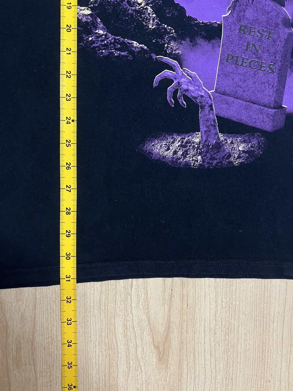 Other Halloween Horror Graveyard Big Graphic Black Tee Size US XXL / EU 58 / 5 - 6 Thumbnail