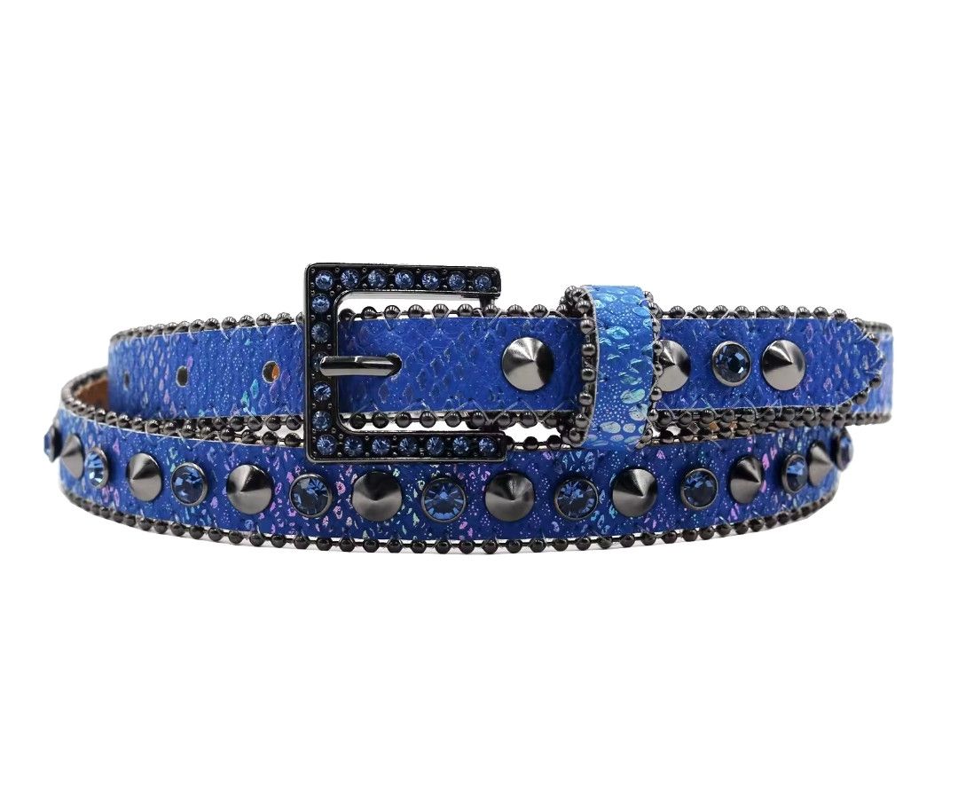 Vintage The rhine and the spiky blue lux belts Size ONE SIZE - 2 Thumbnail