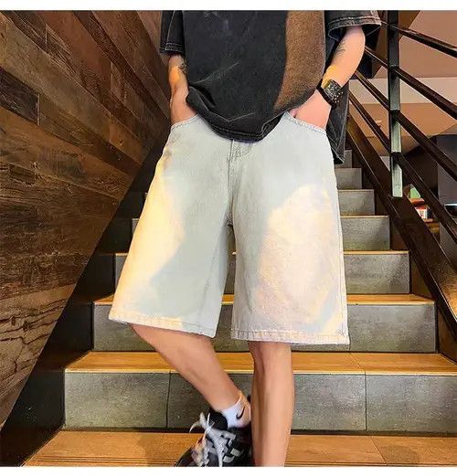 Japanese Brand KinukWhite High Street Vintage Loose Fit Denim Shorts Size US 30 / EU 46 - 6 Thumbnail