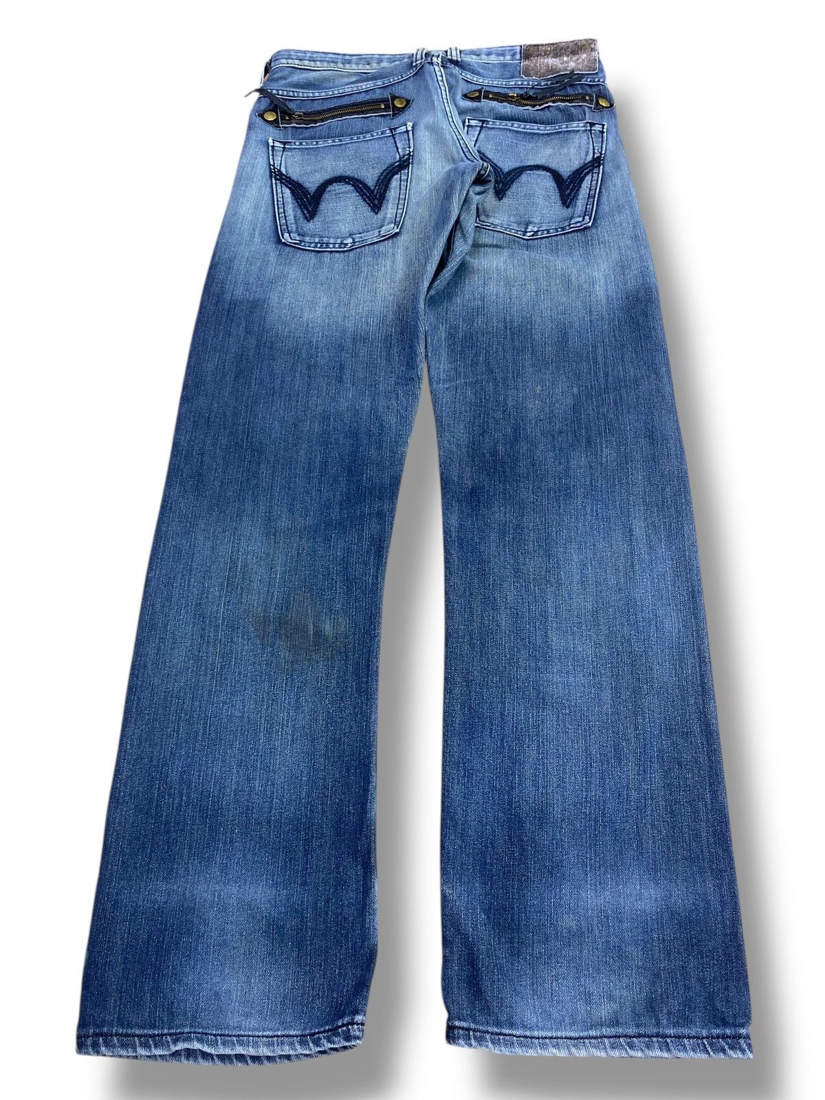 Edwin Vintage Edwin Rusty Mud Wash Style Ripped Jeans Size US 32 / EU 48 - 3 Thumbnail