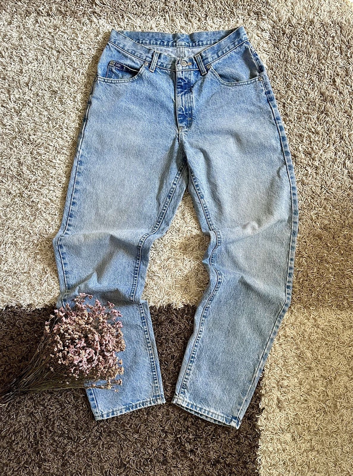 Jean × Lee × Vintage VNTG Lee Denim Jeans Made In USA Streetwear Y2K Rare 90s Size US 31 - 1 Thumbnail