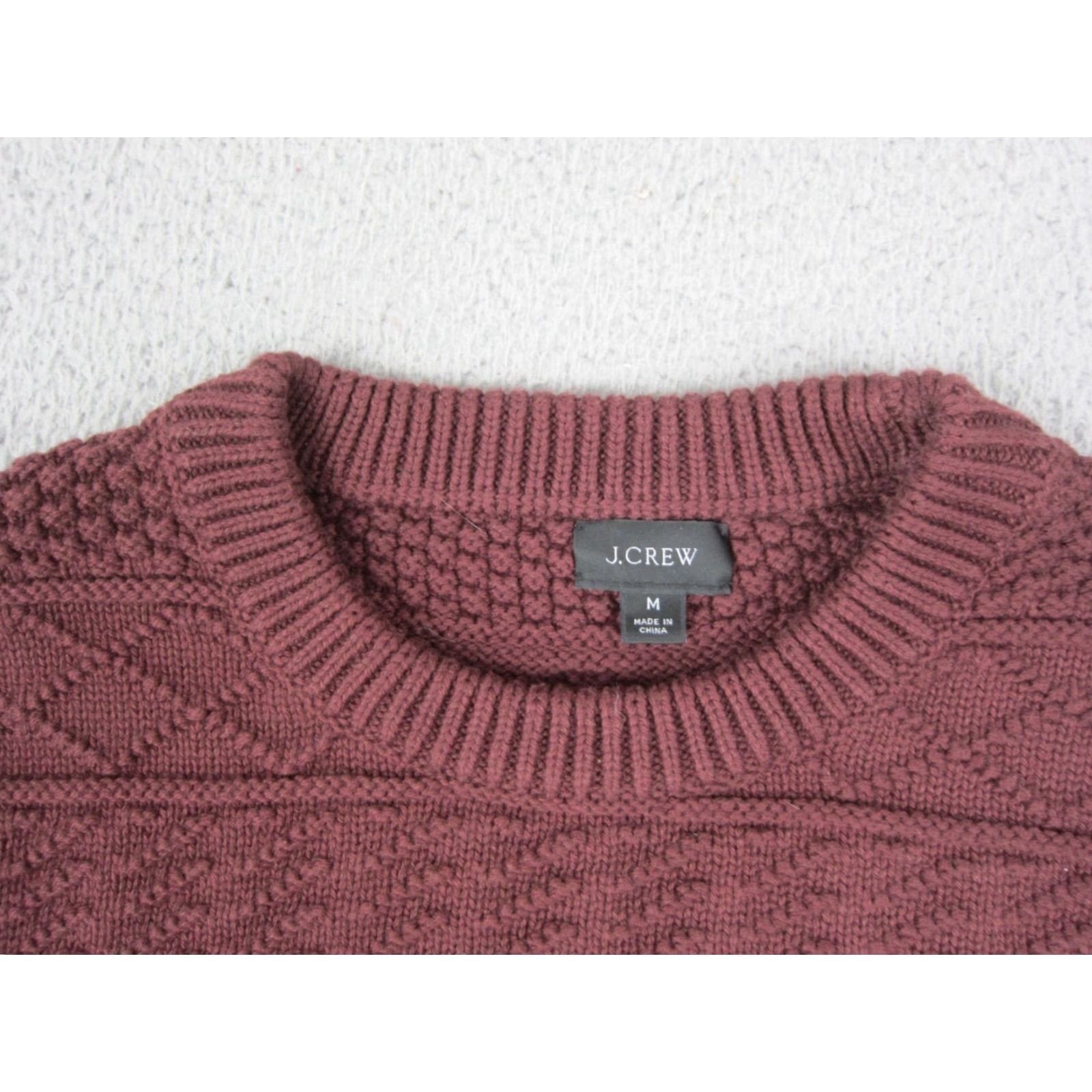 J.Crew J.Crew Sweater Mens Adult Medium Red Cotton Knit Guernsey Stitch Pullover Crew Neck Long Sleeve Regular Fit Classic Outdoor Preppy Logo Vintage No Size US M / EU 48-50 / 2 - 2 Thumbnail