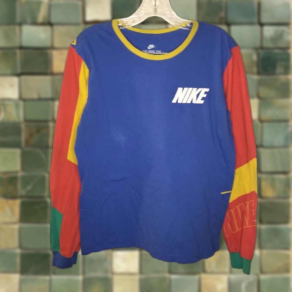 Nike Nike Long Sleeve T-Shirt Mens Small Blue Colorful Size US S / EU 44-46 / 1 - 1 Thumbnail