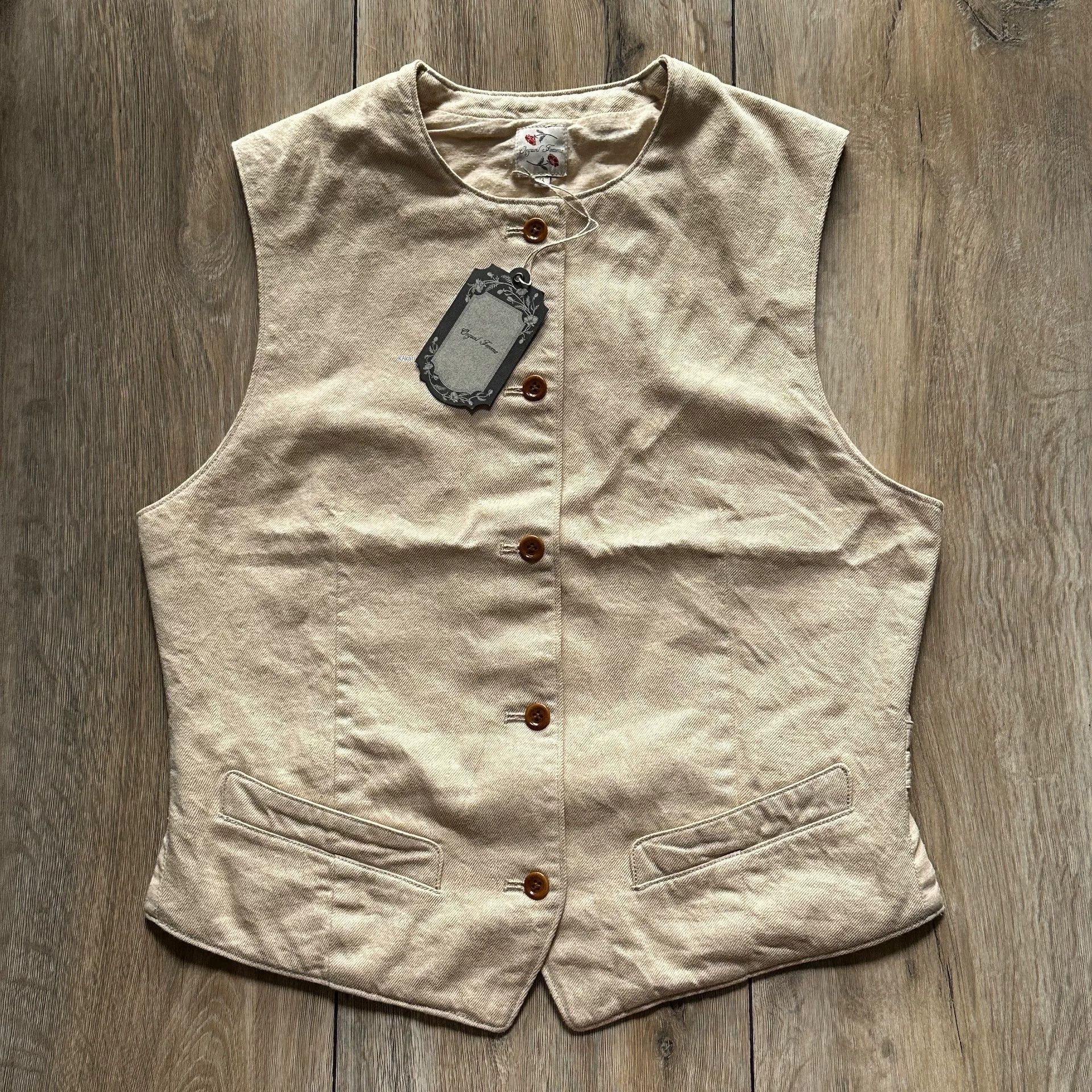 Orgueil ORGUEIL Vintage Cotton-Linen Vest Size US L / EU 52-54 / 3 - 1 Thumbnail