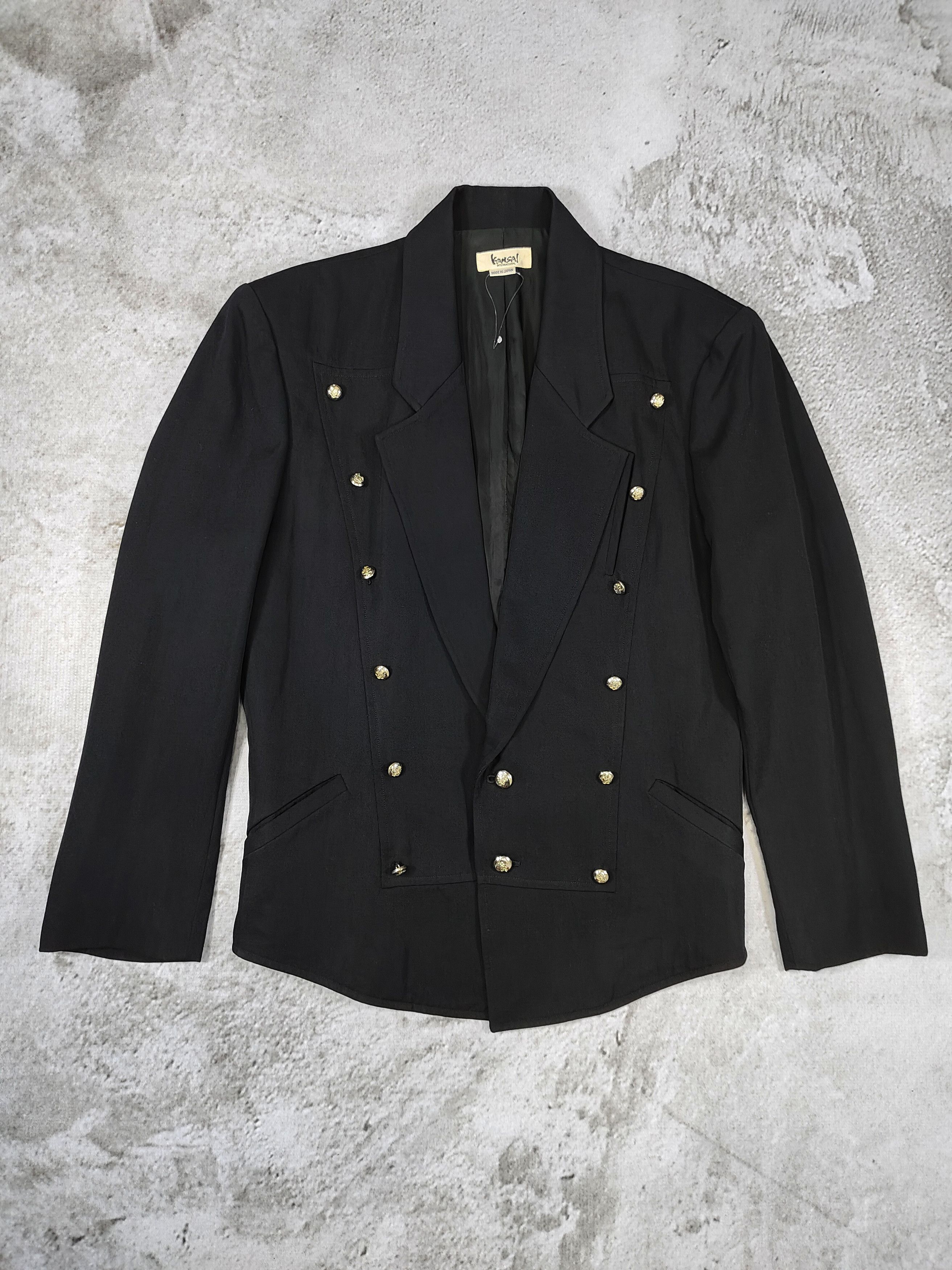 Kansai Yamamoto 80s Kansai- Archive Tailoring Double Breasted Military Blaze Size US M / EU 48-50 / 2 - 1 Thumbnail