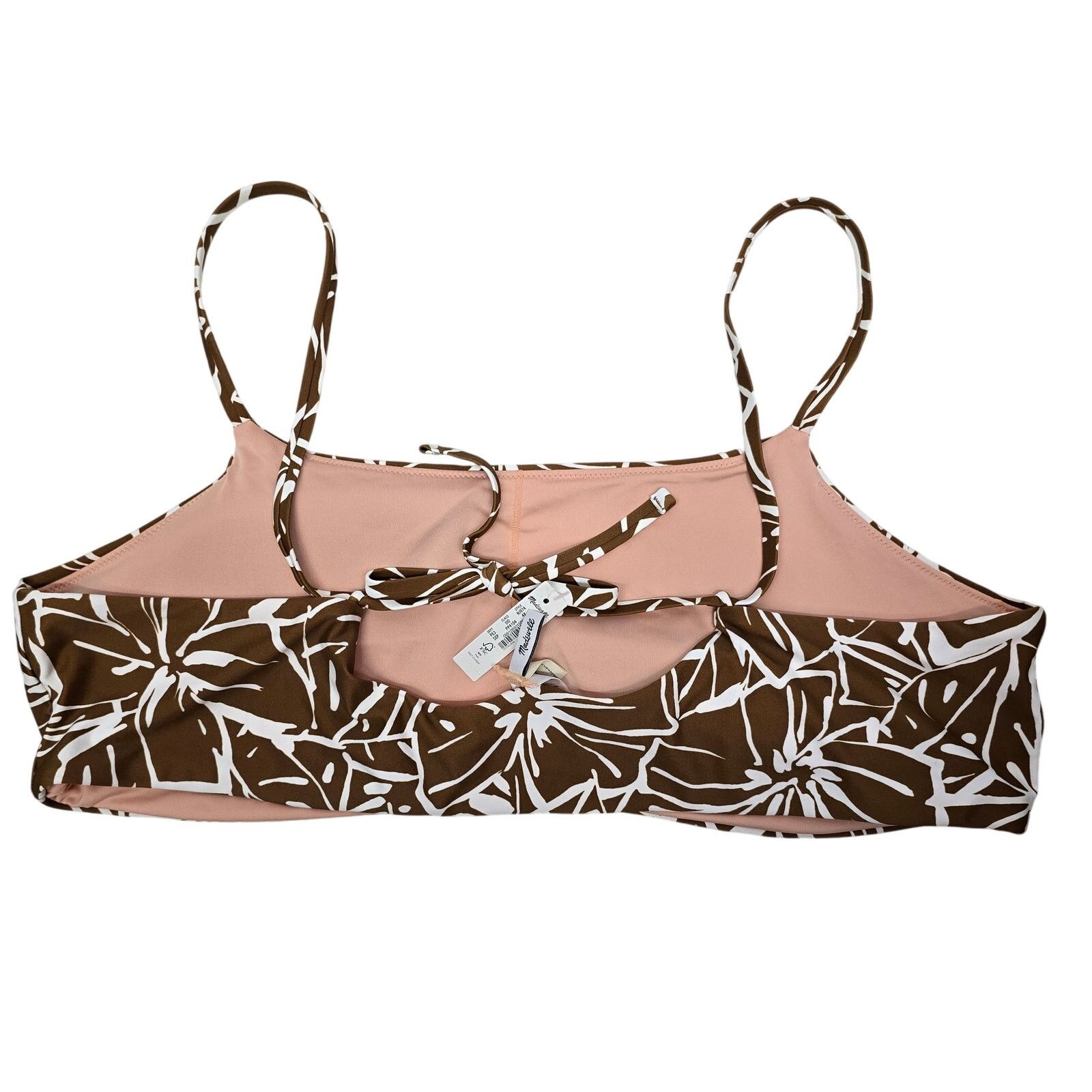 Madewell MADEWELL Plus Tie-Back Bikini Top in Abstract Flora Size 4X Size ONE SIZE - 6 Thumbnail