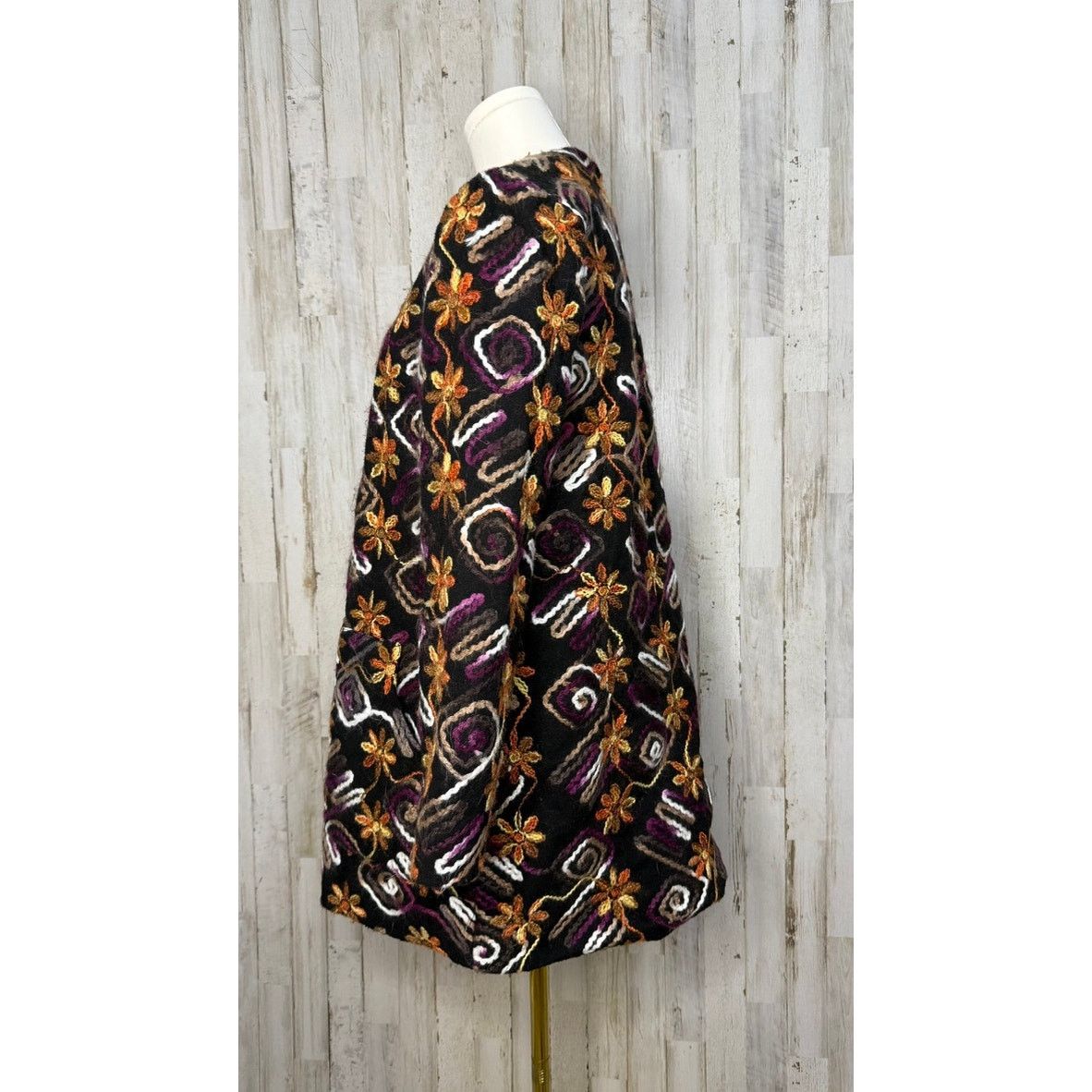 Hutch Anthropologie Women's XS Floral Embroidered Overcoat Size XS / US 0-2 / IT 36-38 - 8 Thumbnail
