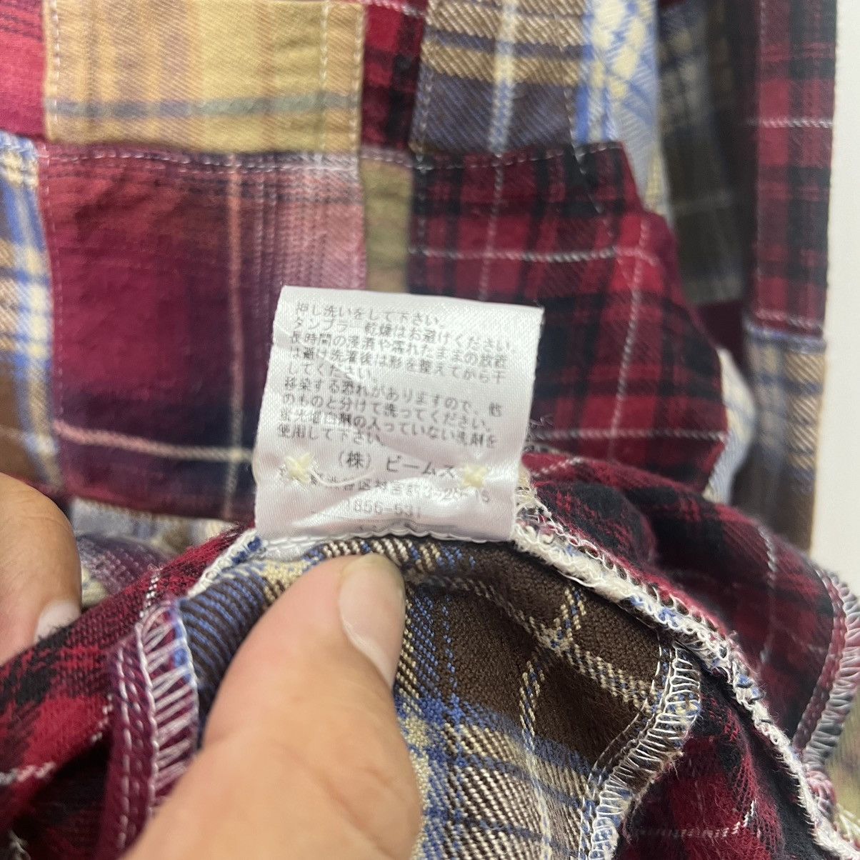 Beams Plus × Needles Beam Patchwork Flannel Button Up Shirt Size US L / EU 52-54 / 3 - 6 Thumbnail