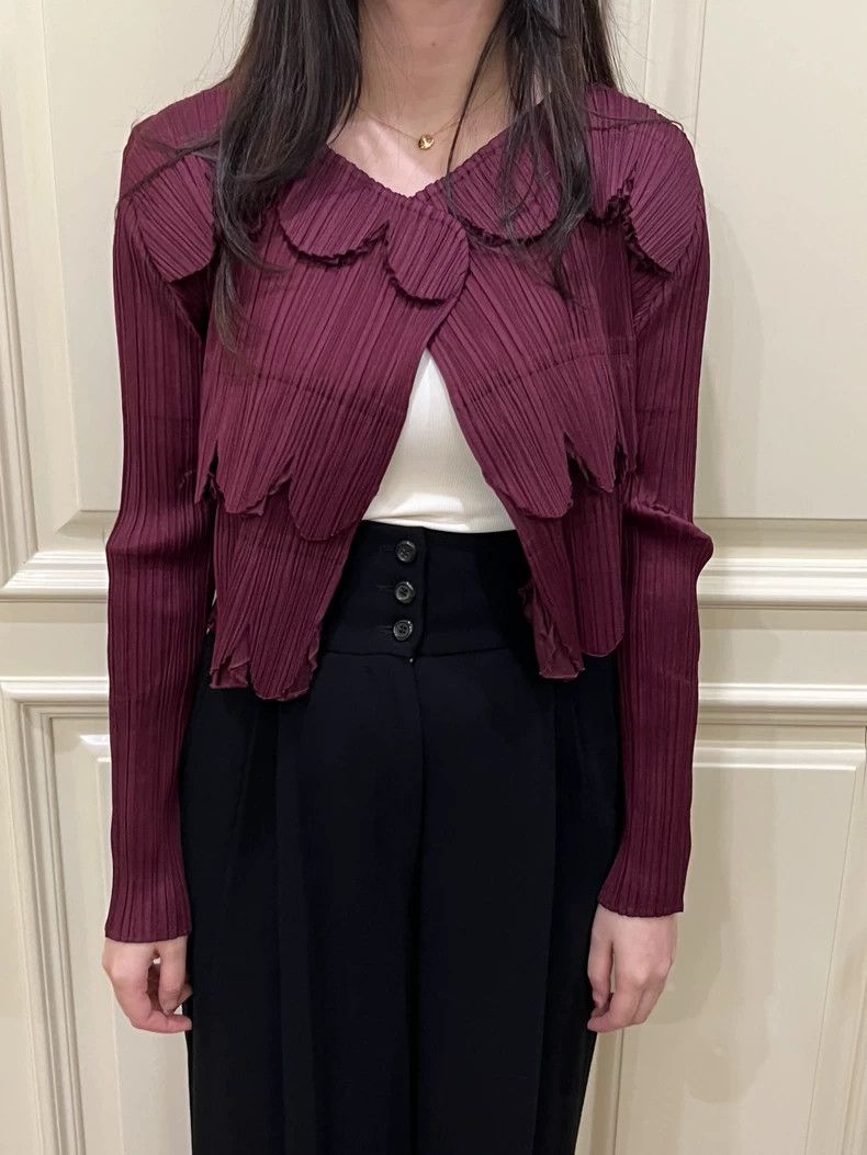 Issey Miyake issey miyake size:3 Petal-pleated cardigan Size XXS / US 00 / IT 34 - 1 Thumbnail