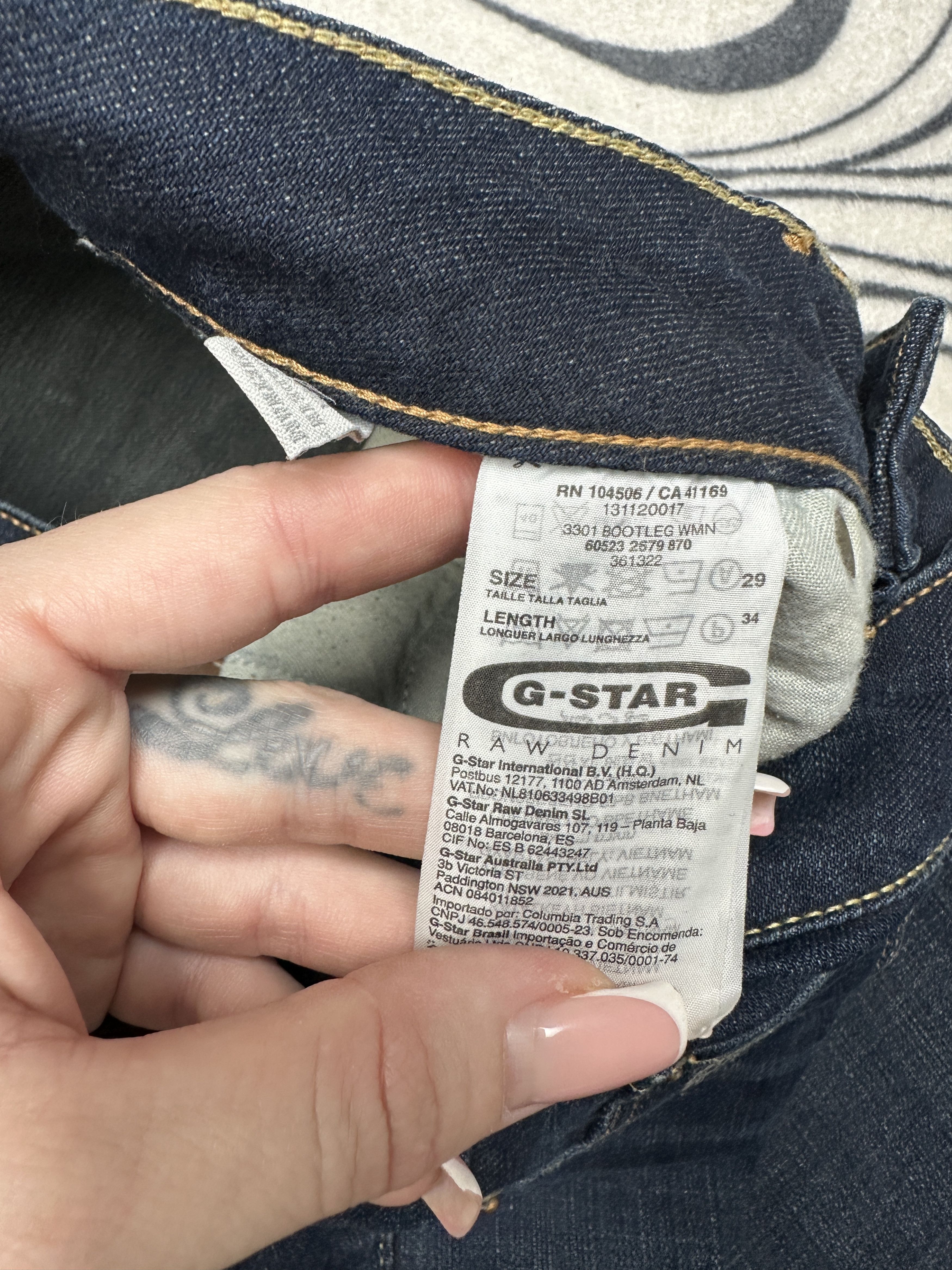 G-Star G Star Raw 3301 Bootleg Womens Denim Pants Jeans Flared Size 29" - 3 Thumbnail