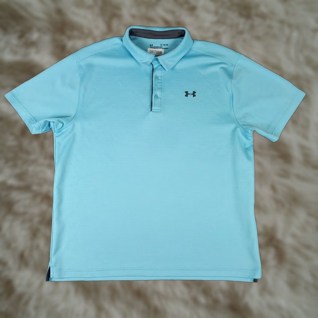 Under Armour Under Armour Polo Shirt Mens XL Light Blue Golf Casual Short Sleeve Polo Shirt Mens XL Blue Golf Casual Short Sleeve Under Armour Polo Shirt Size US XL / EU 56 / 4 - 1 Thumbnail