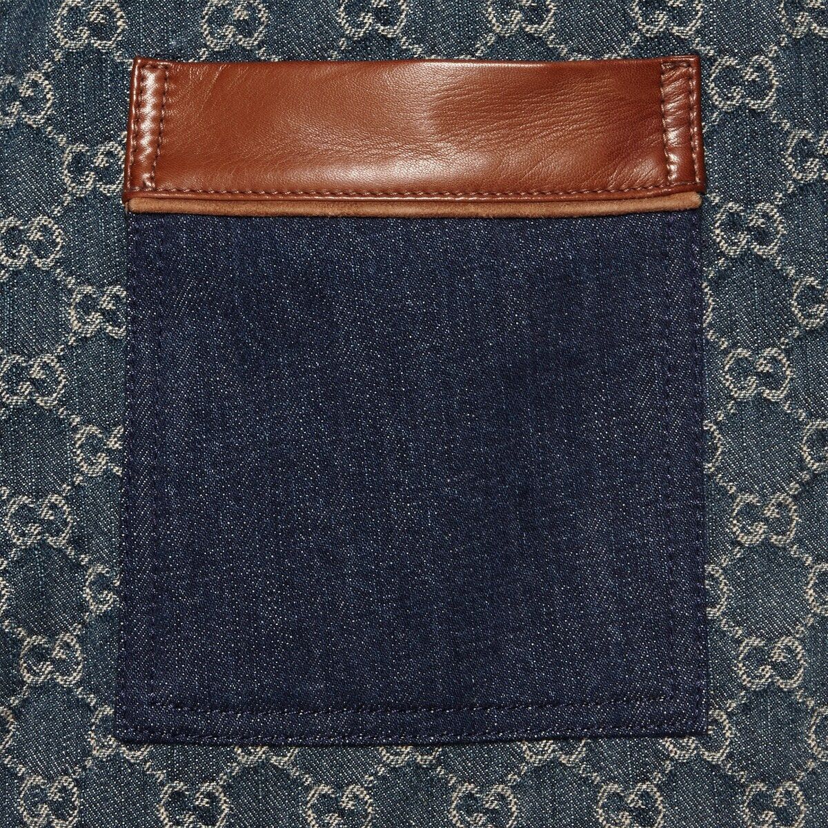 Gucci o1mt1gz0725 Washed GG Denim Pant in Dark Blue Size US 28 / EU 44 - 6 Thumbnail