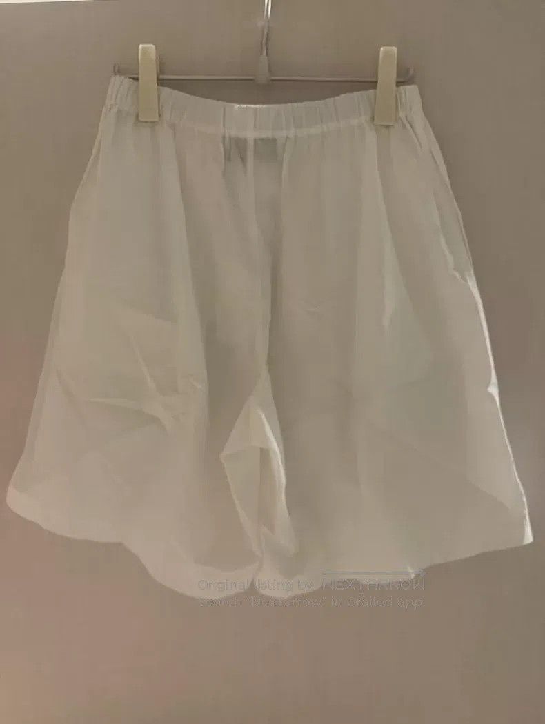 Loewe Loewe size M White cotton shorts Size 24" / US 00 / IT 34 - 2 Thumbnail