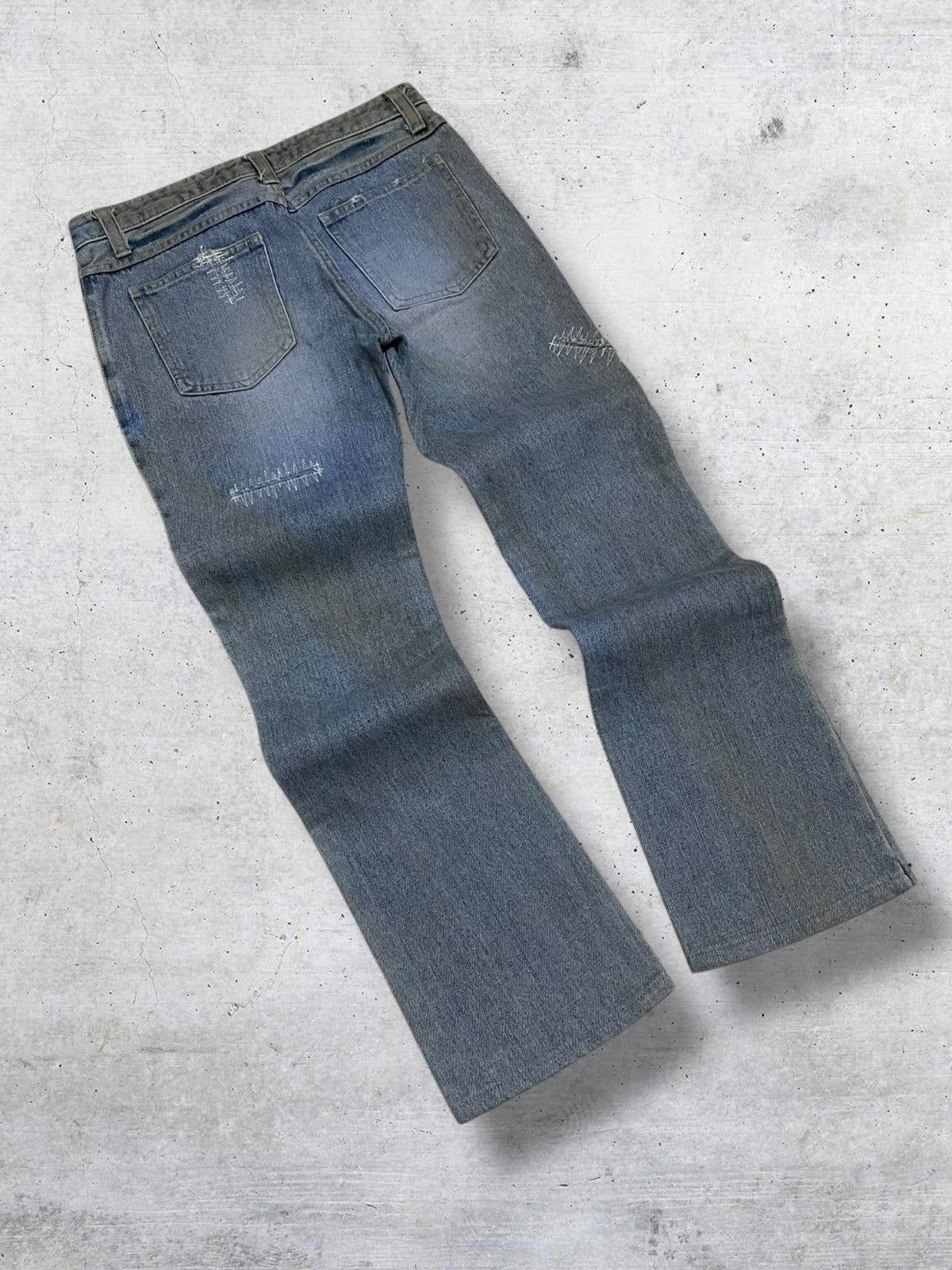 Tornado Mart VINTAGE REAL INTERPLANET OG JAPAN DIRTY STYLE FLARED DENIM Size US 28 / EU 44 - 10 Thumbnail
