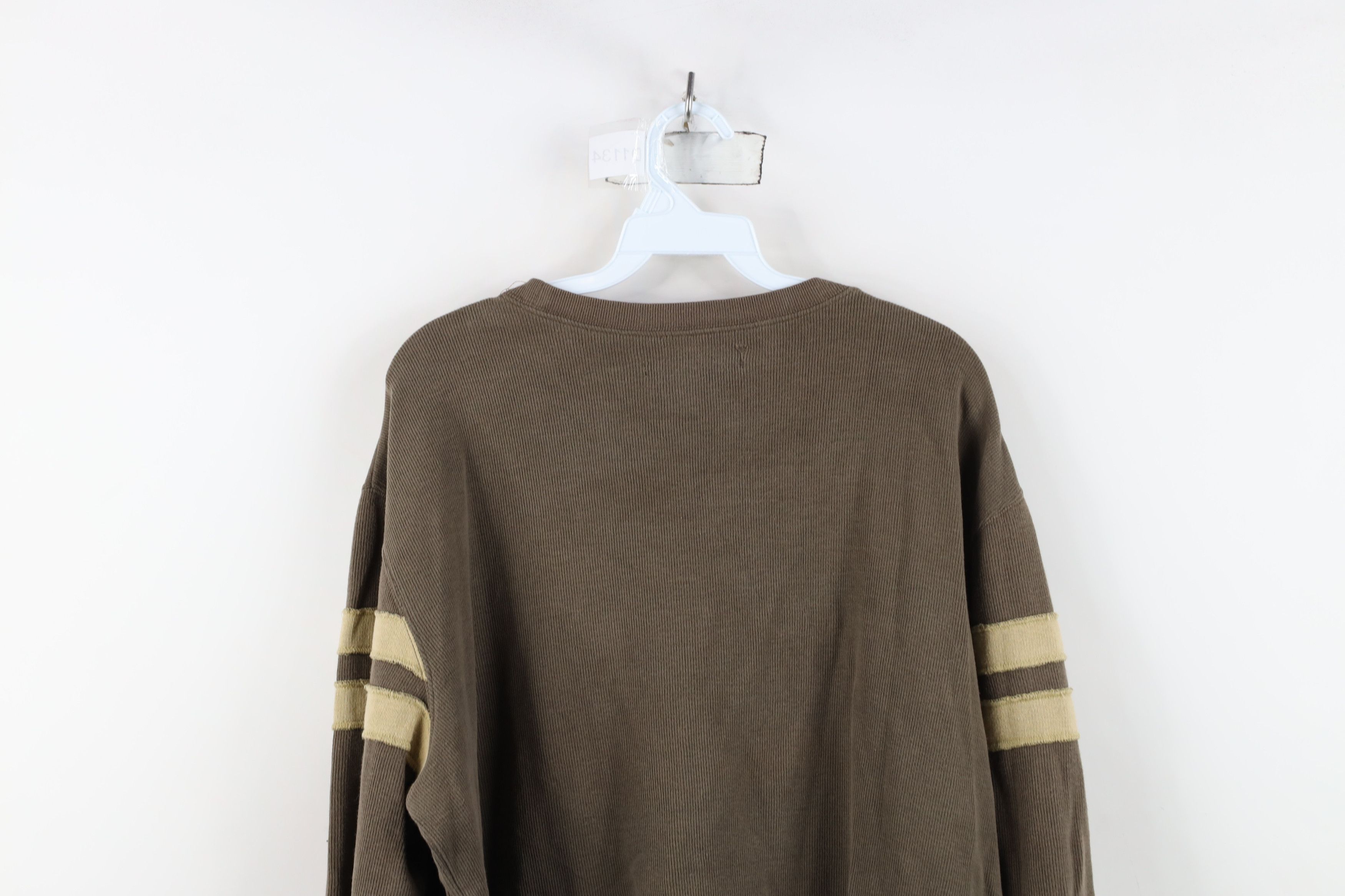 Vintage Vintage 90s Streetwear Block Ribbed Knit Long Sleeve T-Shirt Size US XXL / EU 58 / 5 - 13 Thumbnail