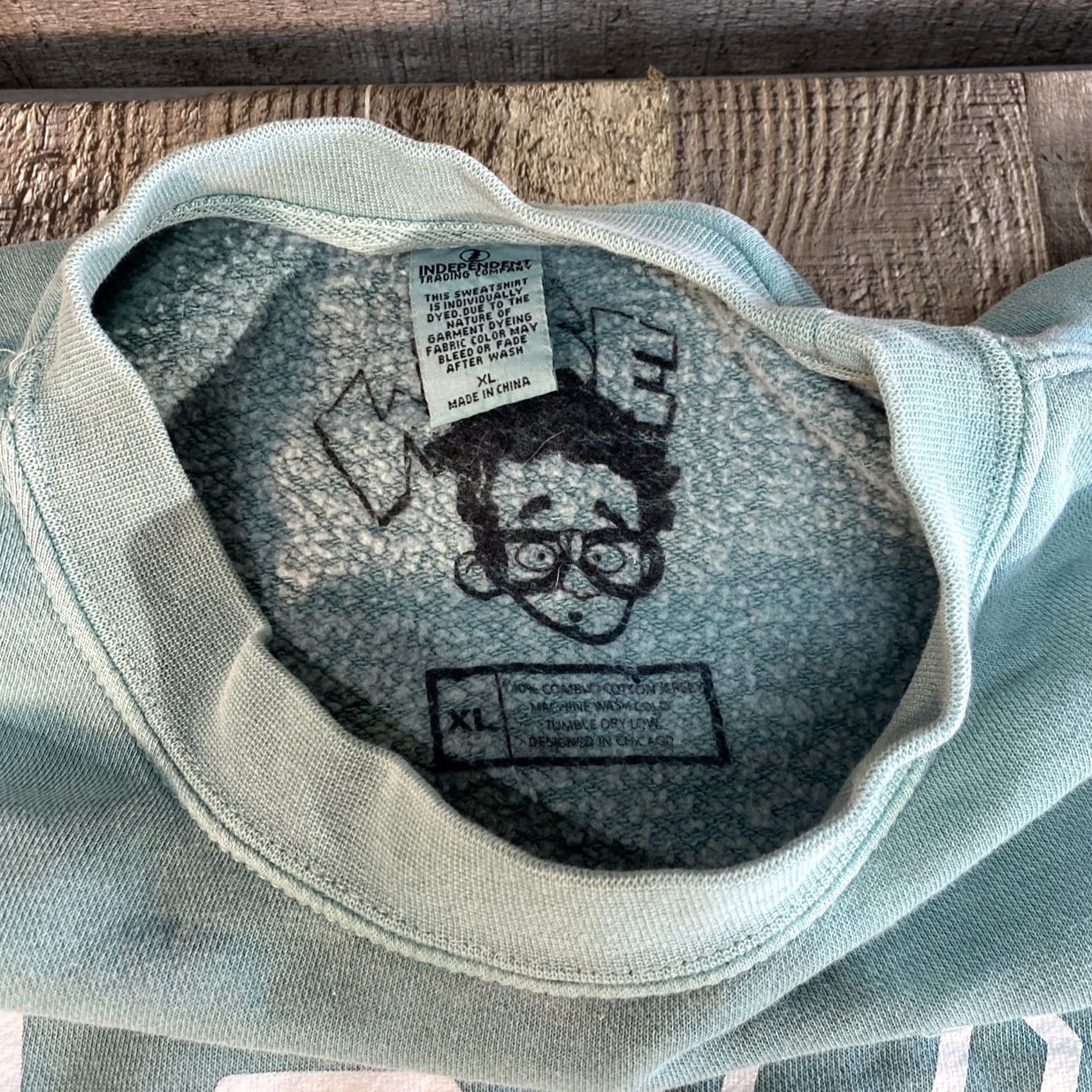 X-LARGE Men Wise Sweatshirt Teal XL Pullover Men X-Large Small? Size US XL / EU 56 / 4 - 2 Thumbnail