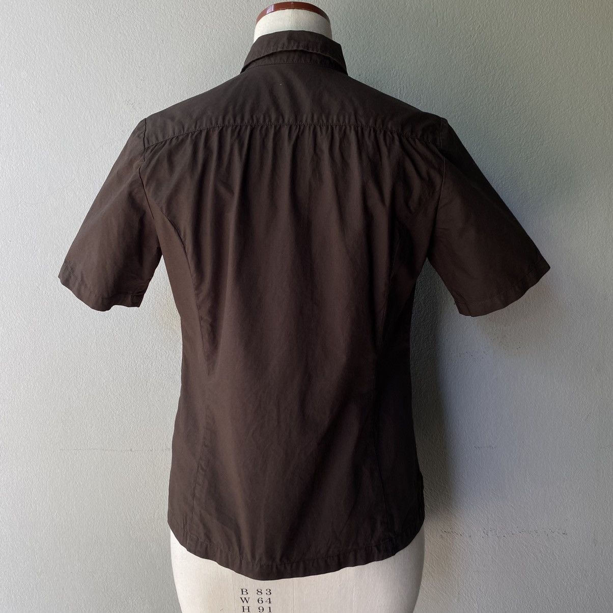 Sunao Kuwahara I.S. Sunao Kuwahara Brown Short Sleeve Button-Up Shirt Size M / US 6-8 / IT 42-44 - 9 Thumbnail