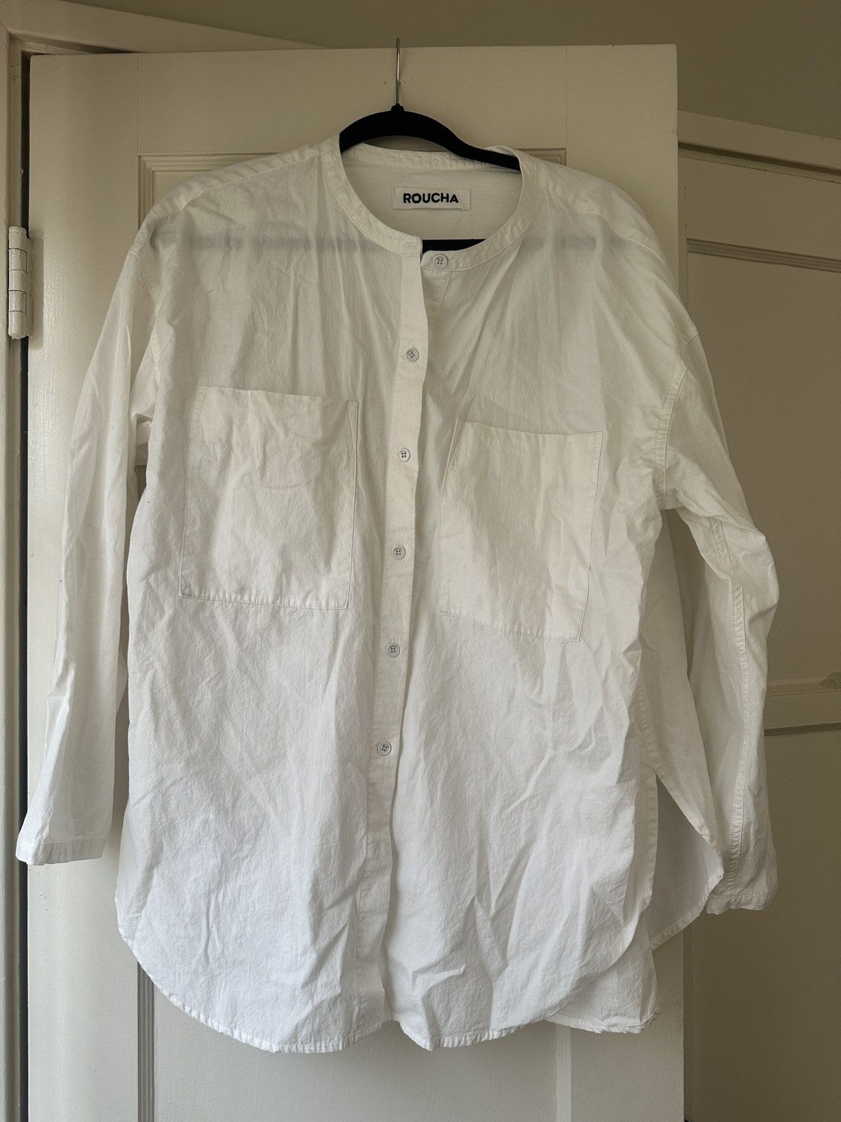 Other Roucha Oversized Collarless Button Down Size L / US 10 / IT 46 - 1 Thumbnail