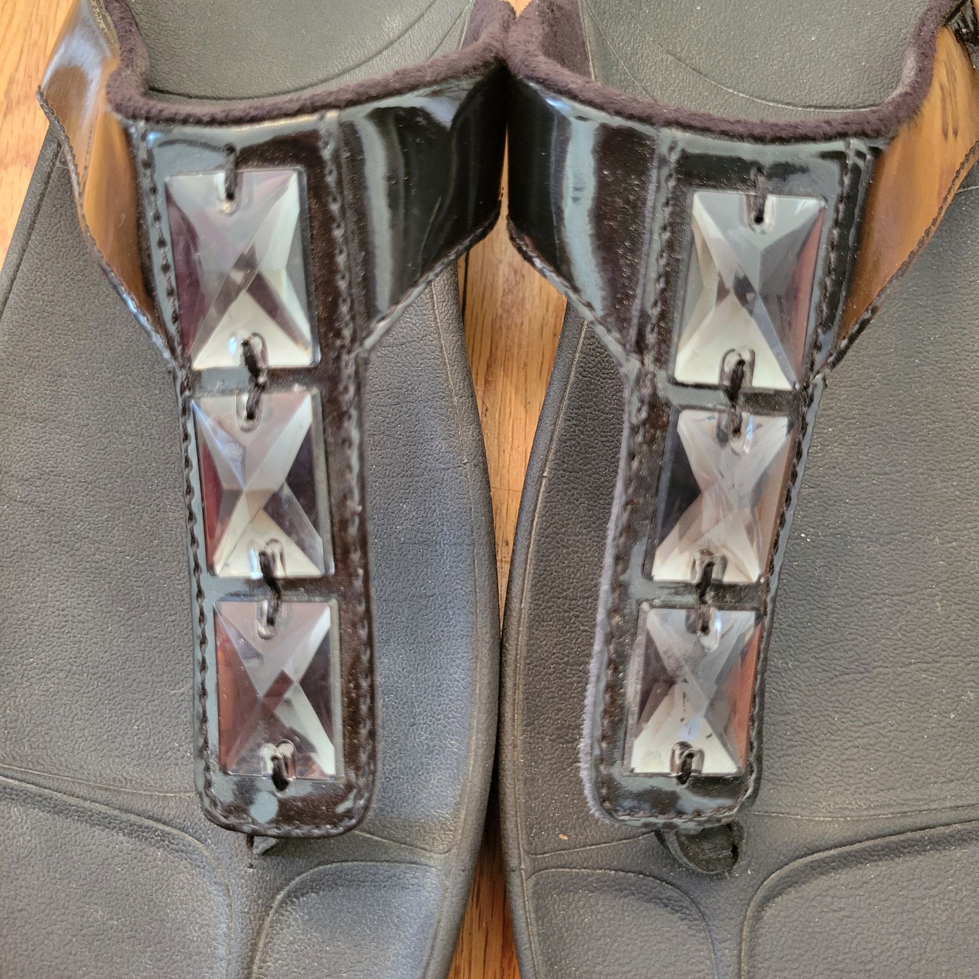 Other FitFlop Black Patent Leather Sandals PIETRA Rhinestone 9 Sum Size US 9 / IT 39 - 4 Thumbnail