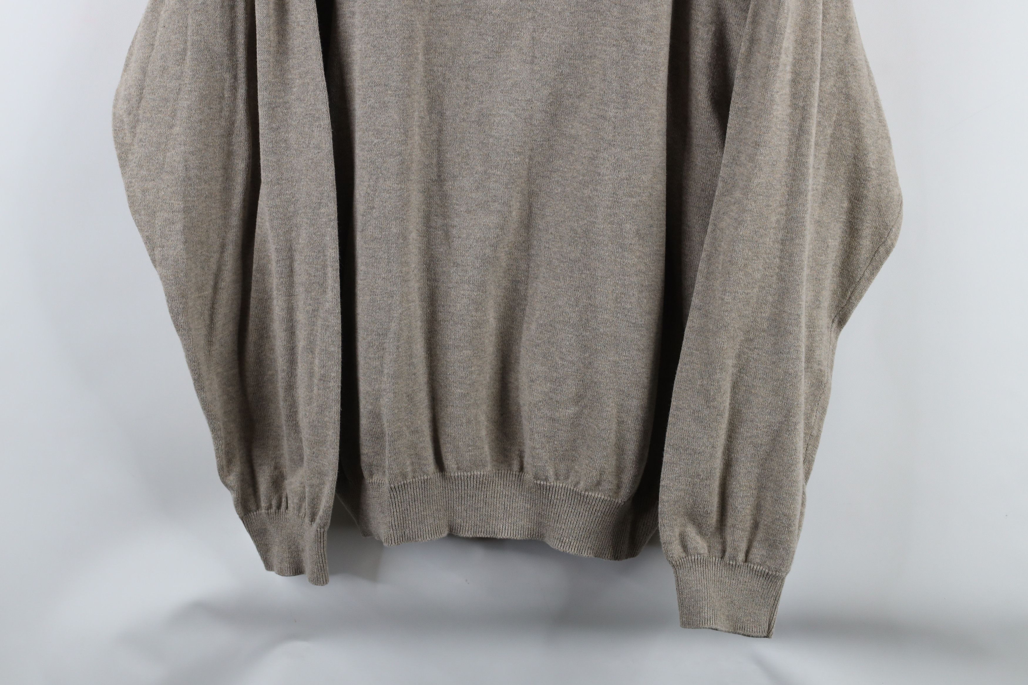 Vintage Vintage 90s Streetwear Cotton Knit Collared Sweater Beige Size US XL / EU 56 / 4 - 3 Thumbnail