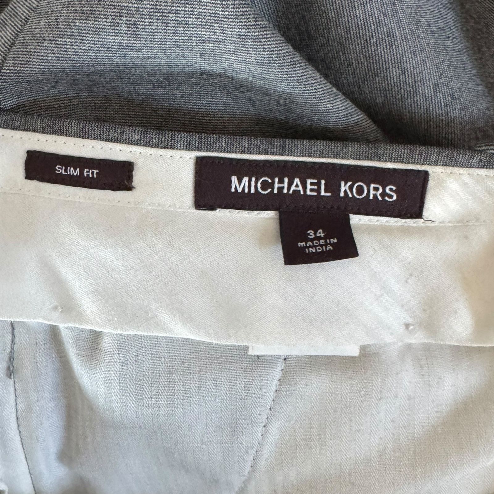 Michael Kors Michael Kors Men’s Slim Gray Ponte Dress Pants | Sz 34 Size US 34 / EU 50 - 5 Thumbnail
