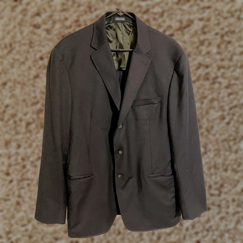 Polo Ralph Lauren VINTAGE Polo Ralph Lauren Jacket Blazer Coat - Navy Wool Made in Italy - Men's XL Size US XL / EU 56 / 4 - 1 Thumbnail