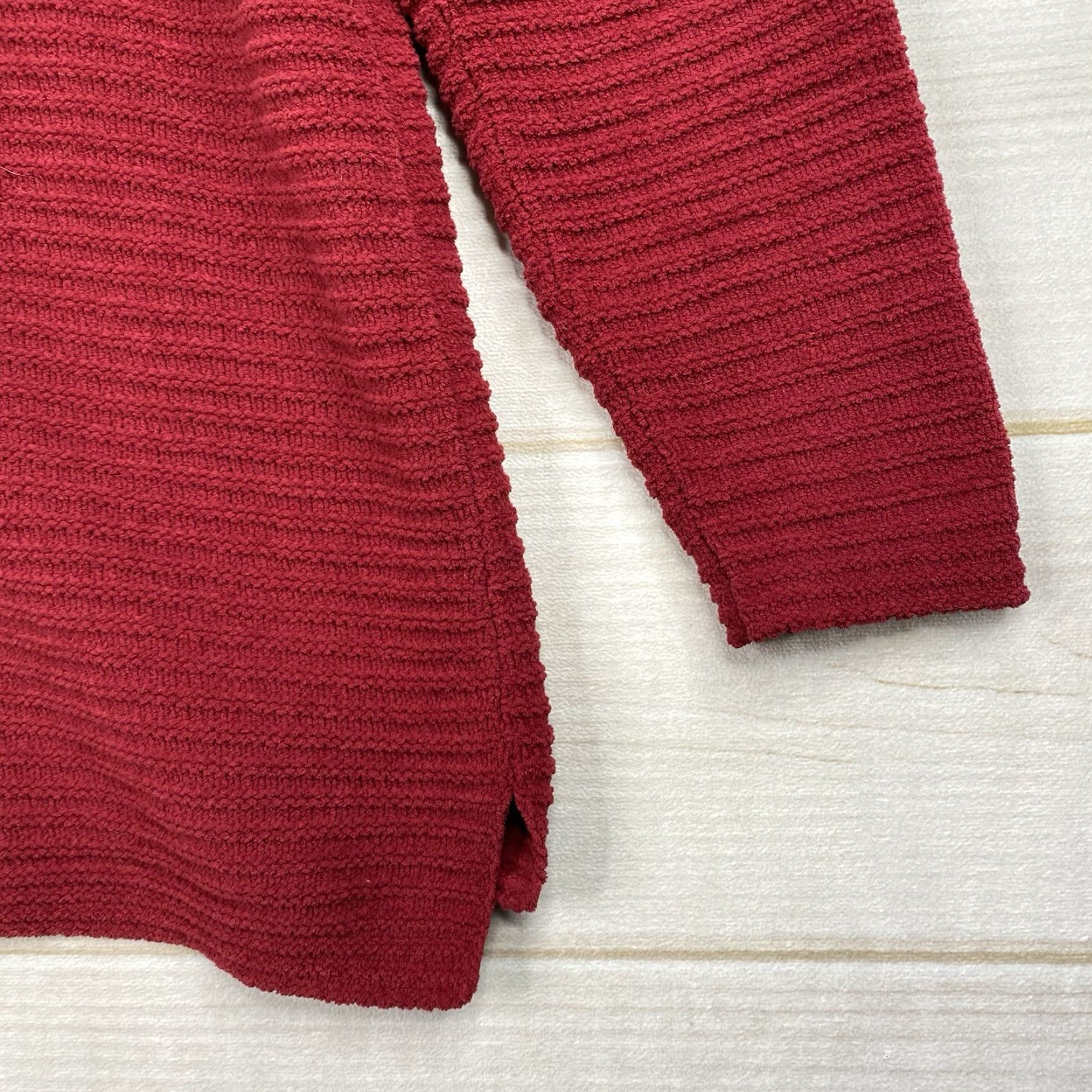 J. Jill J Jill Sweater Womens M Red Chenille Cozy Soft Knit Pullover Long Sleeve Holiday Size M / US 6-8 / IT 42-44 - 8 Thumbnail