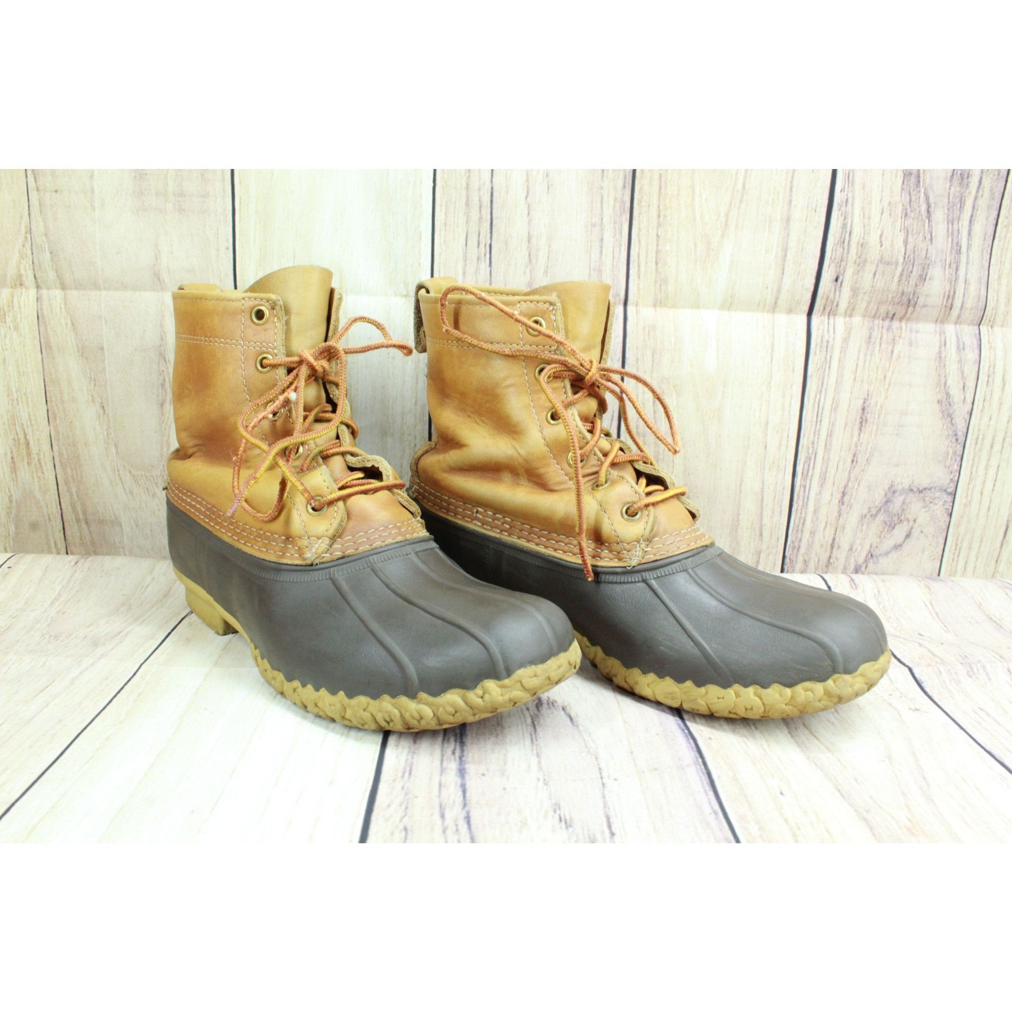 L.L. Bean × Leather LL Bean Women’s 8" Insulated Duck Boots Leather Size 10 Size US 10 / IT 40 - 3 Thumbnail