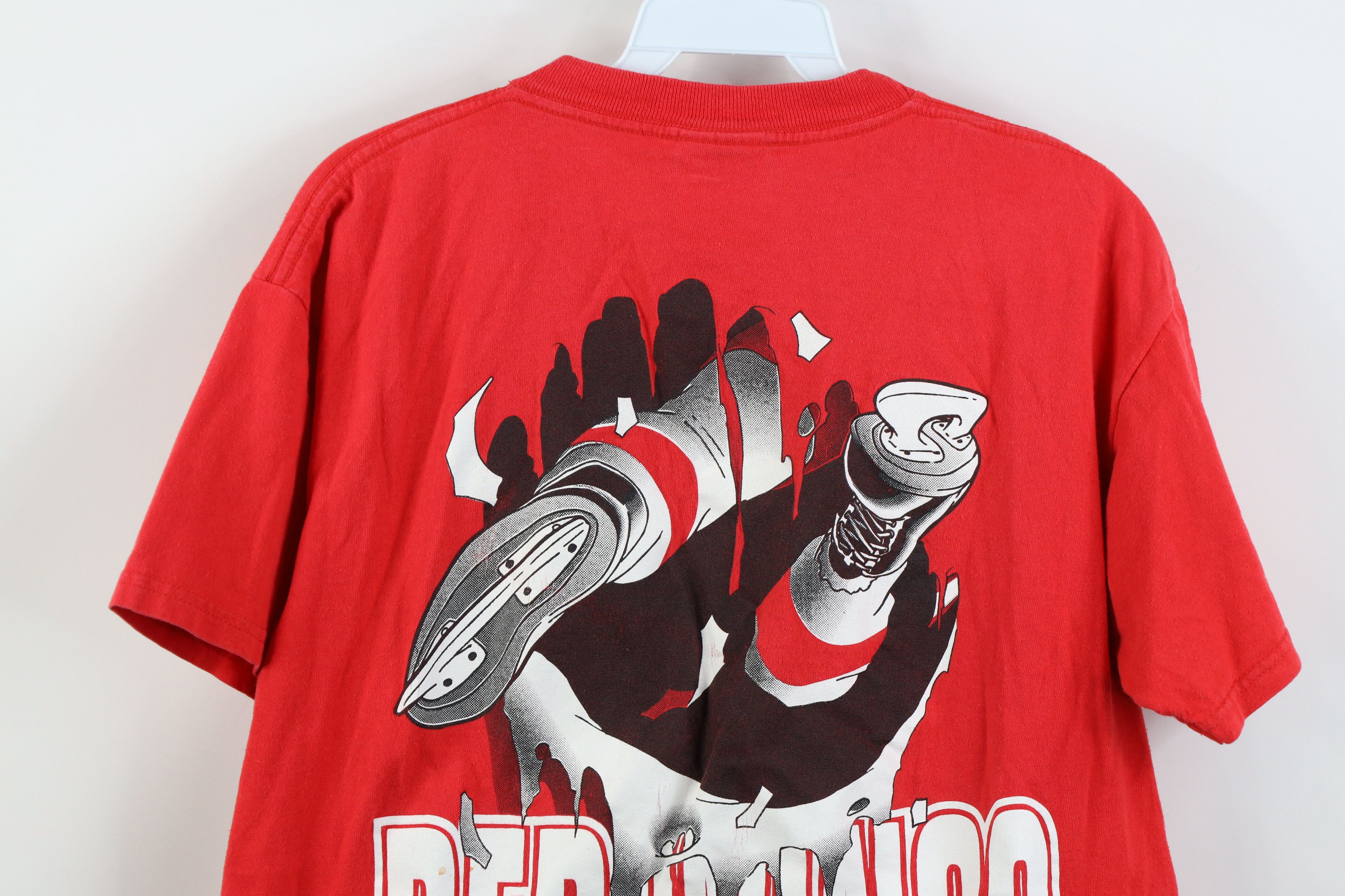 Vintage Vintage 90s Detroit Red Wings Hockey Break Through T-Shirt Size US M / EU 48-50 / 2 - 15 Thumbnail