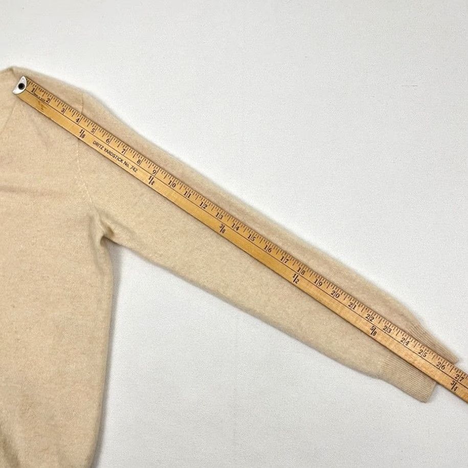 Vintage Chanyarn Cashmere Sweater Women S Brown Beige V-Neck Soft Quiet Luxury Old Money Pullover Size S / US 4 / IT 40 - 6 Thumbnail