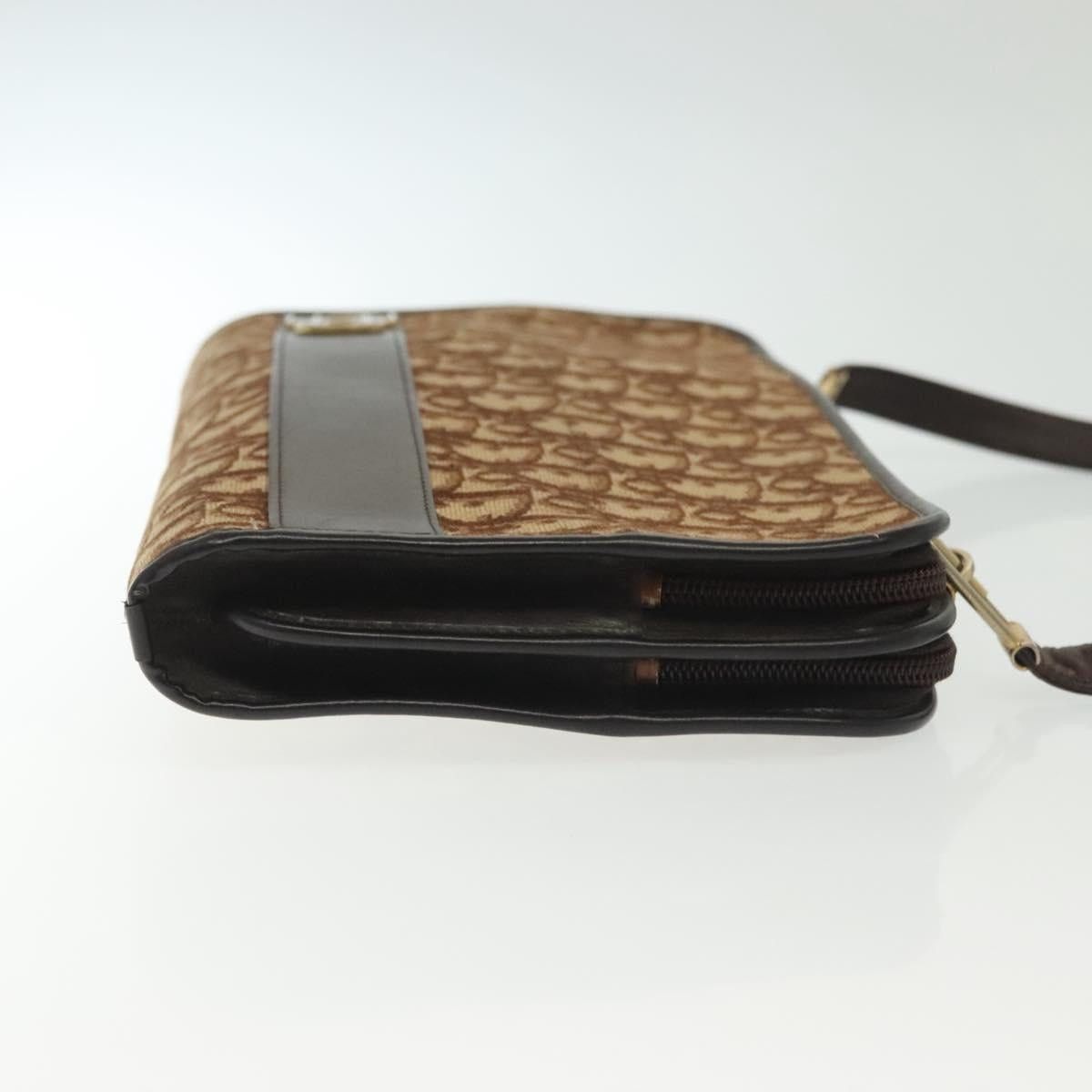 Dior DIOR Trotter Canvas Shoulder Bag Brown Gold Size ONE SIZE - 4 Thumbnail