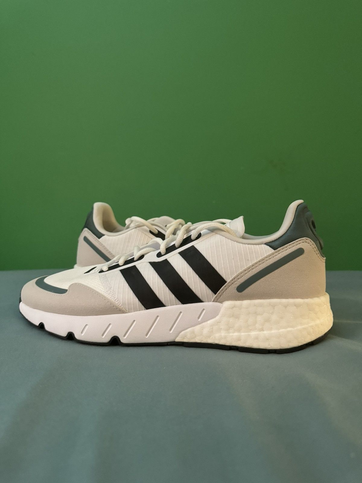Adidas Adidas ZX 2K Boost White Hazy Emerald 2021 Size US 11 / EU 44 - 1 Thumbnail