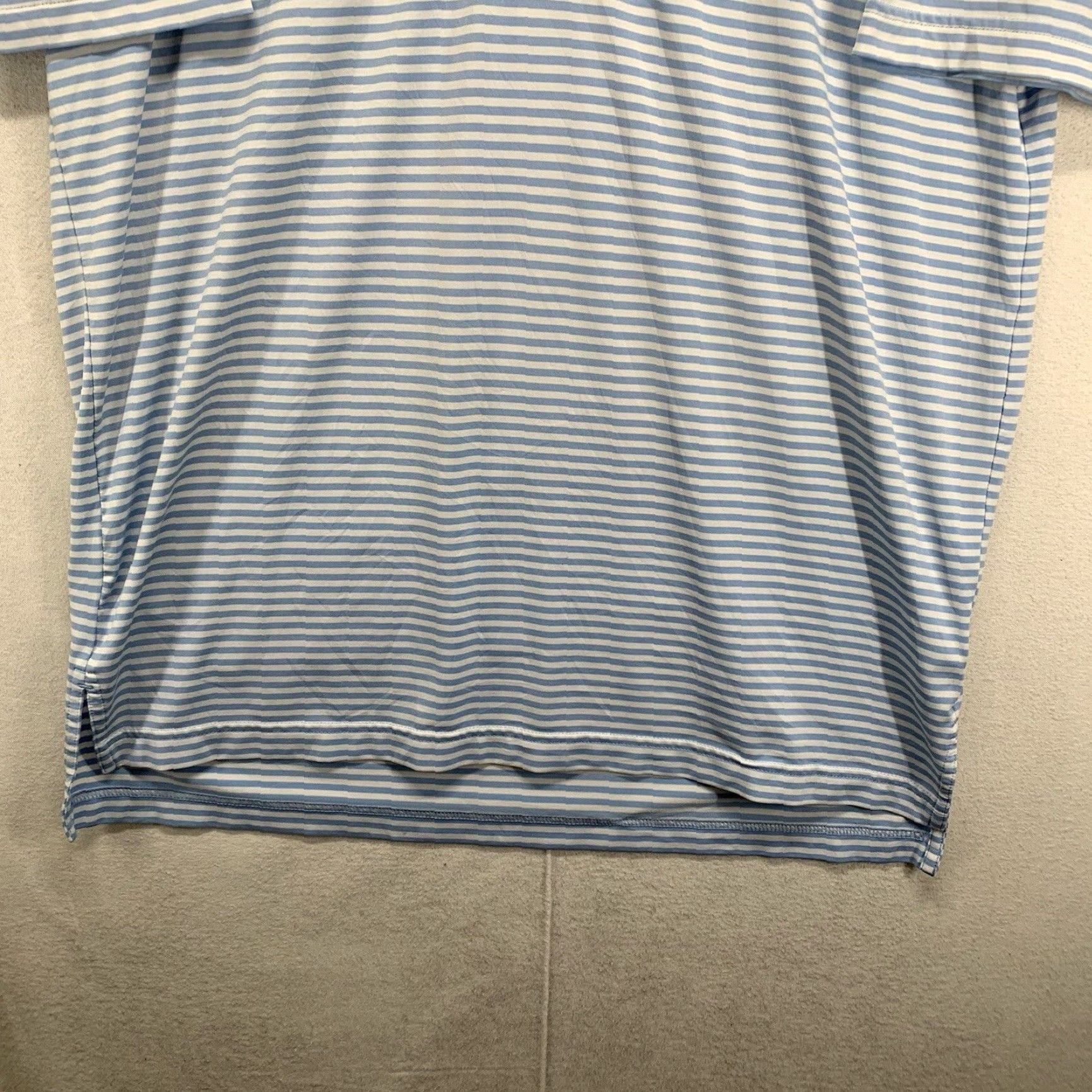 Peter Millar Peter Millar Polo Shirt M Striped Blue Summer Comfort Golf Button Collar Short Sleeve Mens Size US M / EU 48-50 / 2 - 6 Thumbnail