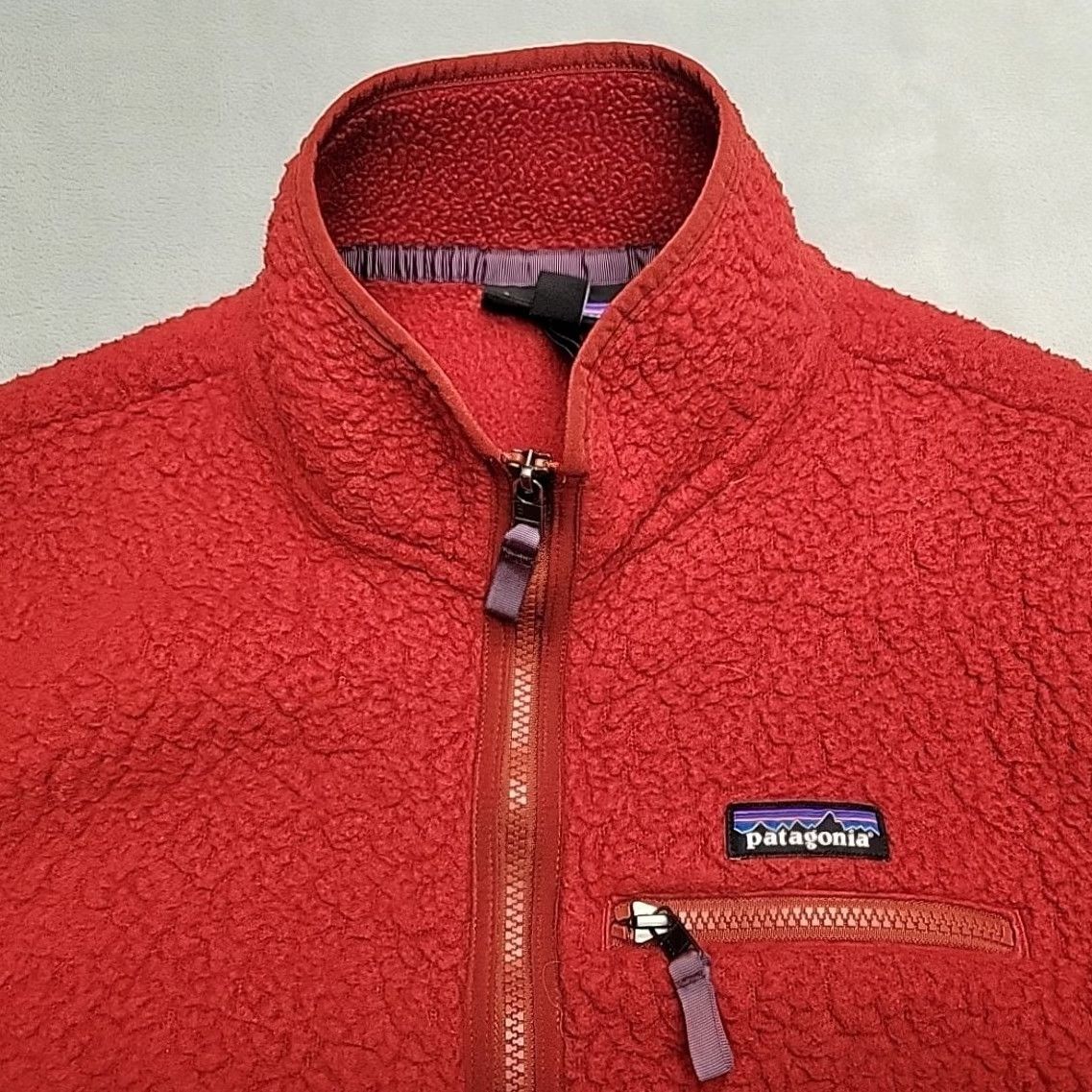 Patagonia VINTAGE Patagonia Jacket Mens M Red Retro Pile Maroon Zip Fleece Pullover Outdoor Gorp Size M / US 6-8 / IT 42-44 - 3 Thumbnail
