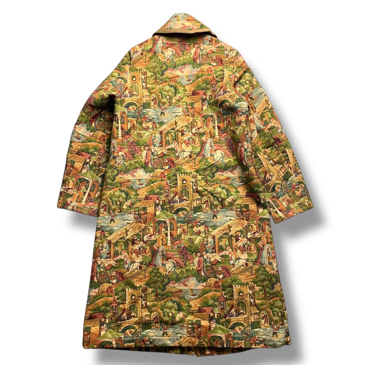 Japanese Brand 🇯🇵 LE ZEPHYR BUTTON UP PRINTED HEAVY COAT JACKET Size M / US 6-8 / IT 42-44 - 2 Thumbnail