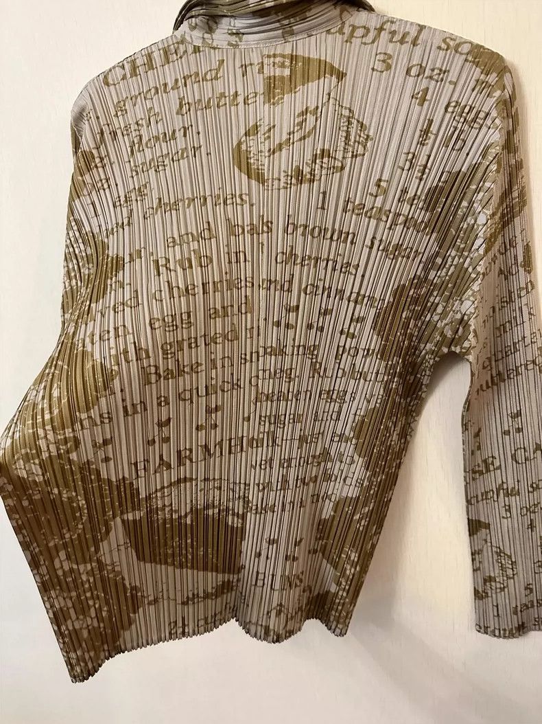 Issey Miyake Issey Miyake Brown pleated long-sleeved top Size L / US 10 / IT 46 - 6 Thumbnail