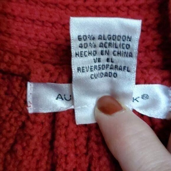 Vintage August Silk Sz. M Red Sweater Mock Neck Button Closure Vest Size M / US 6-8 / IT 42-44 - 5 Thumbnail