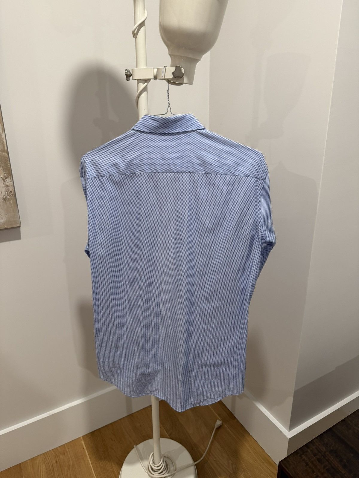 BUGATCHI Blue Button-Down Button-Up 15 1/2" 34/35 Size US M / EU 48-50 / 2 - 5 Thumbnail
