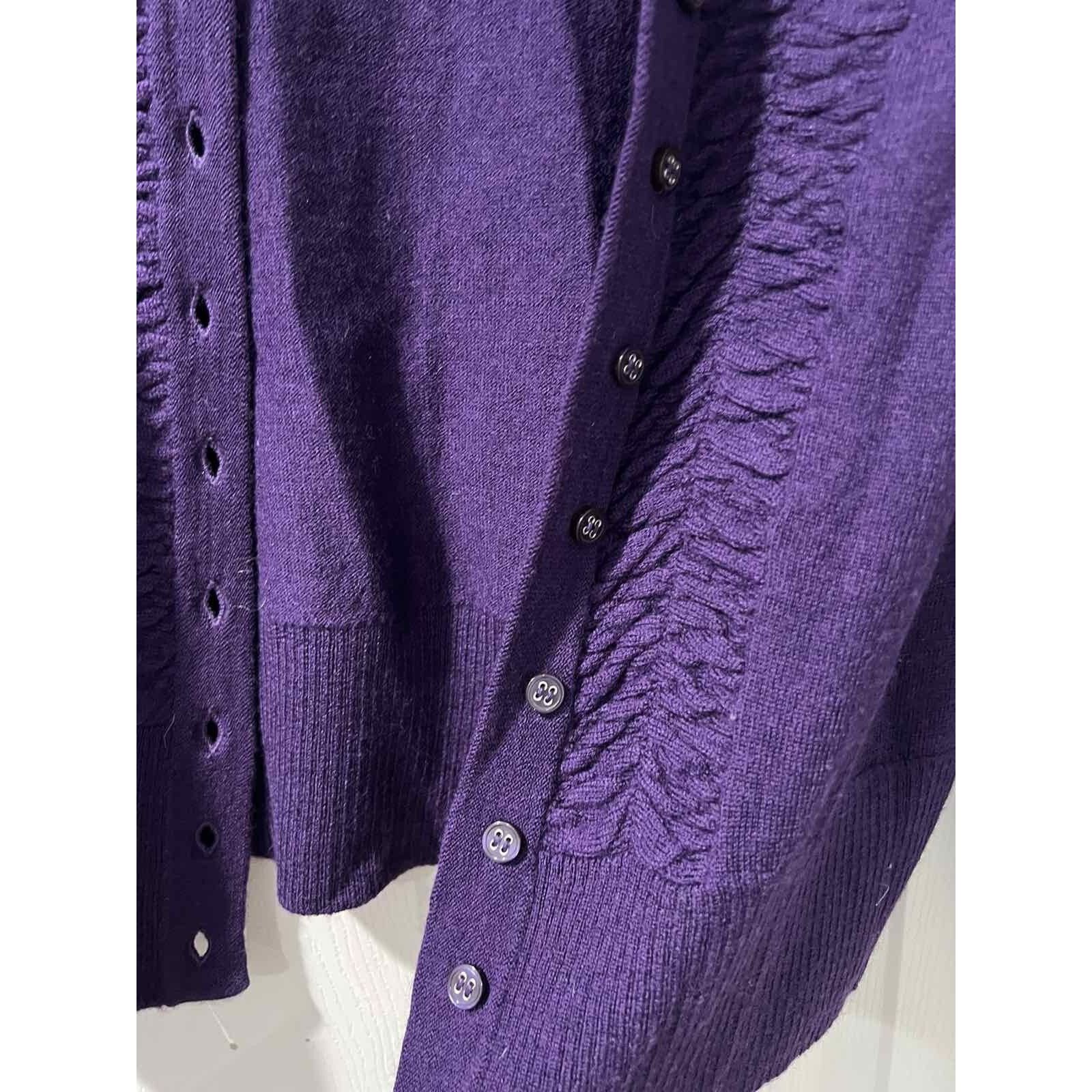 Other Marisa 100% Italian merino cardigan Purple Size M A001376 Size M / US 6-8 / IT 42-44 - 3 Thumbnail