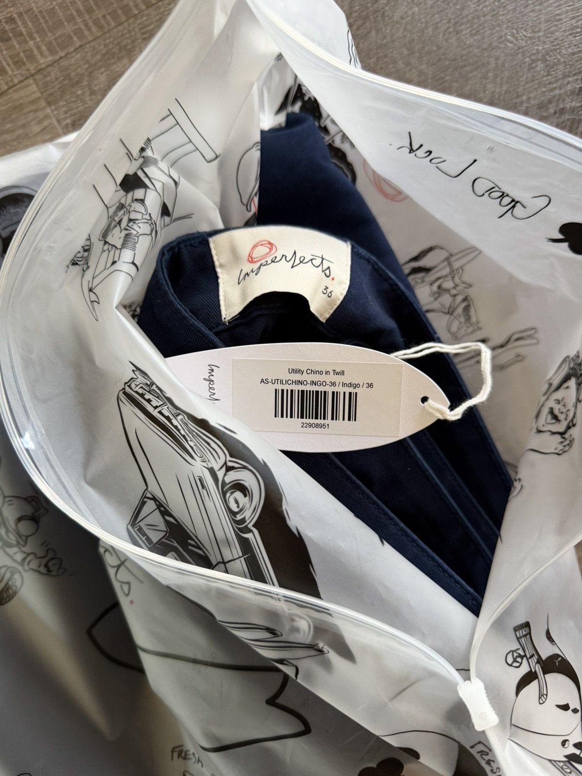 Imperfects Utility Chino in Indigo Blasted Twill Size US 36 / EU 52 - 7 Thumbnail