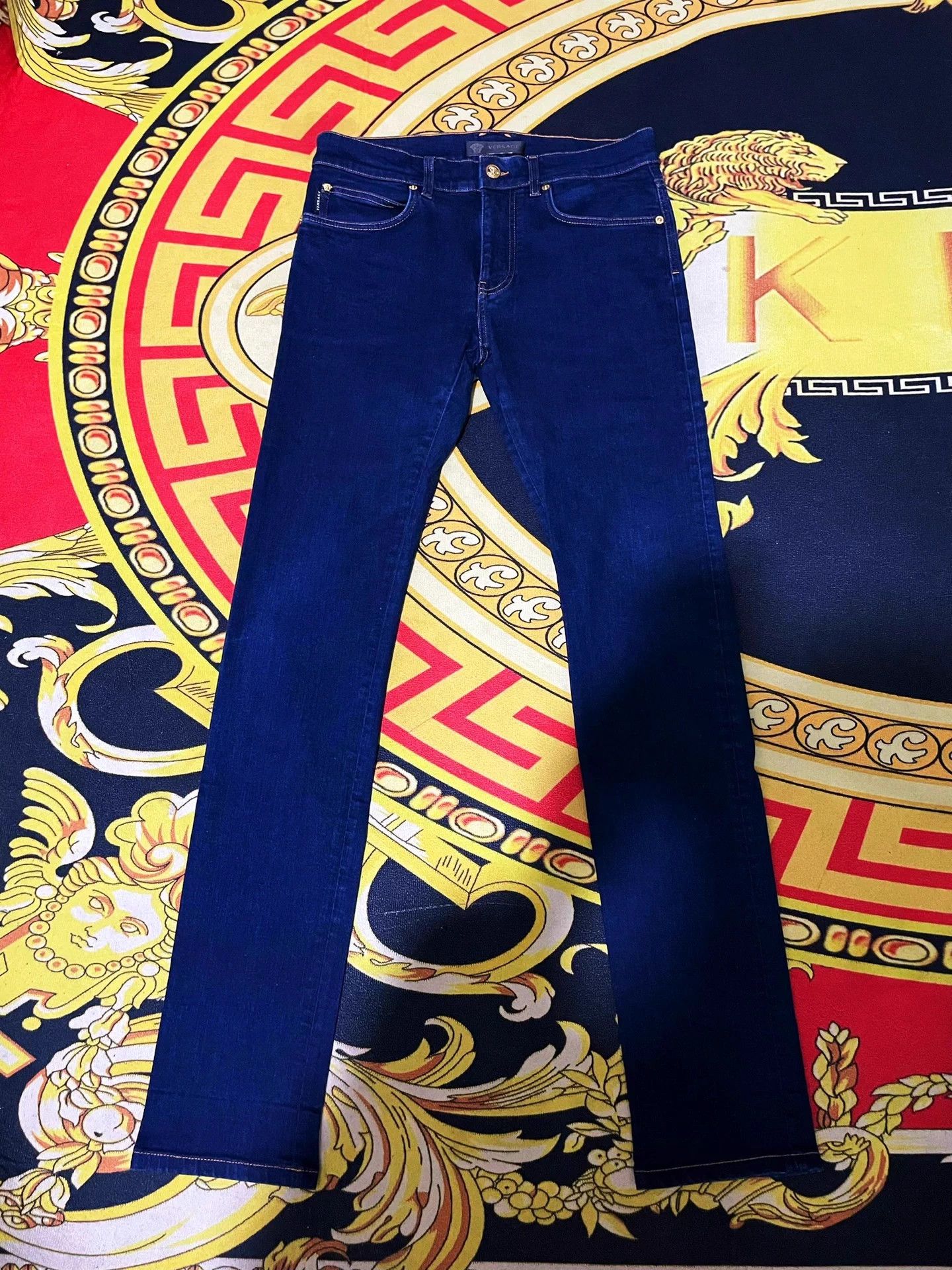 Versace Versace Main Line Rolled Cuff Knit Denim 31 Size US 31 - 1 Thumbnail