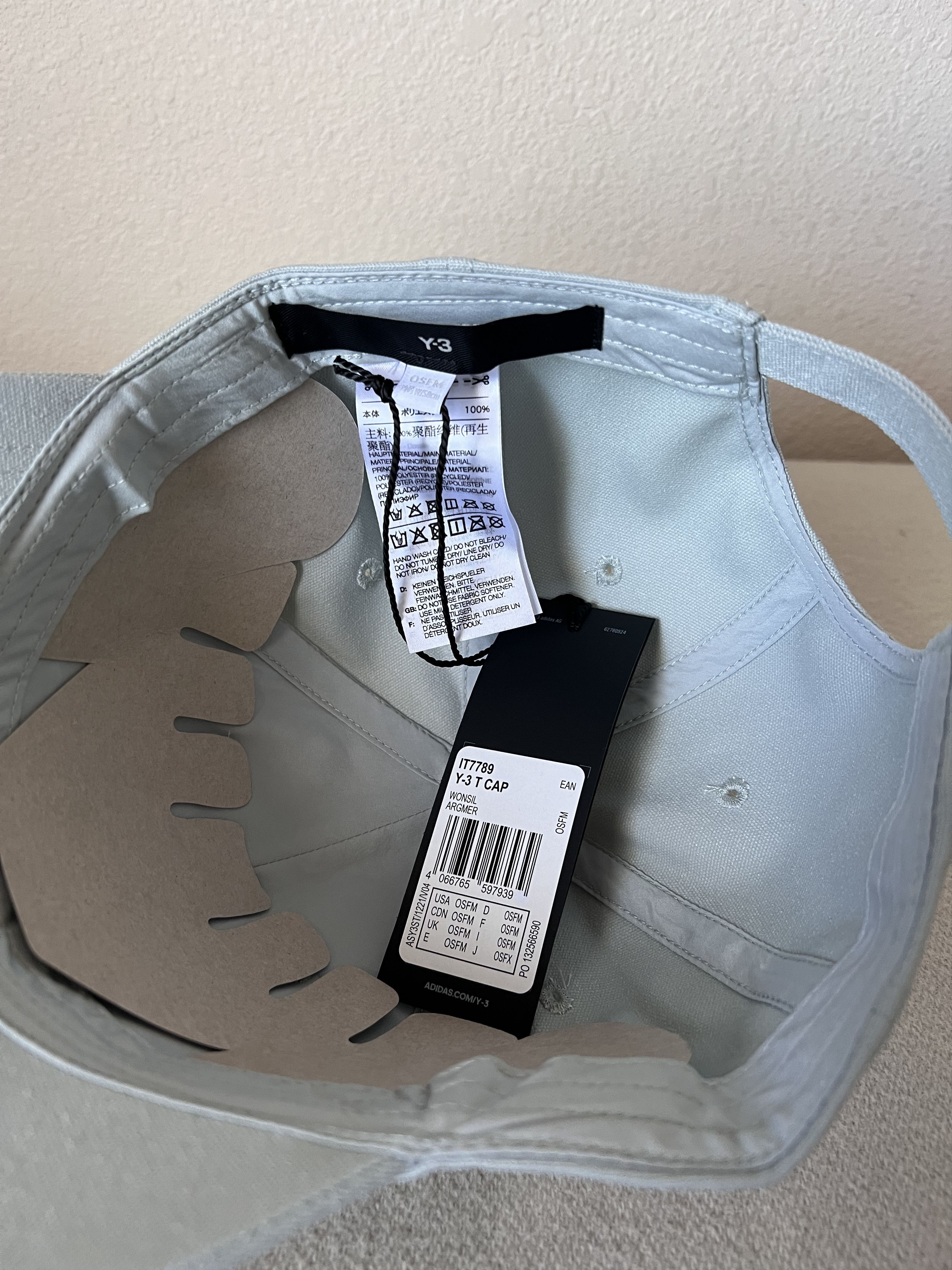 Adidas × Y-3 Y-3 Adidas Tokyo Cap in Wonder Silver Size ONE SIZE - 2 Thumbnail