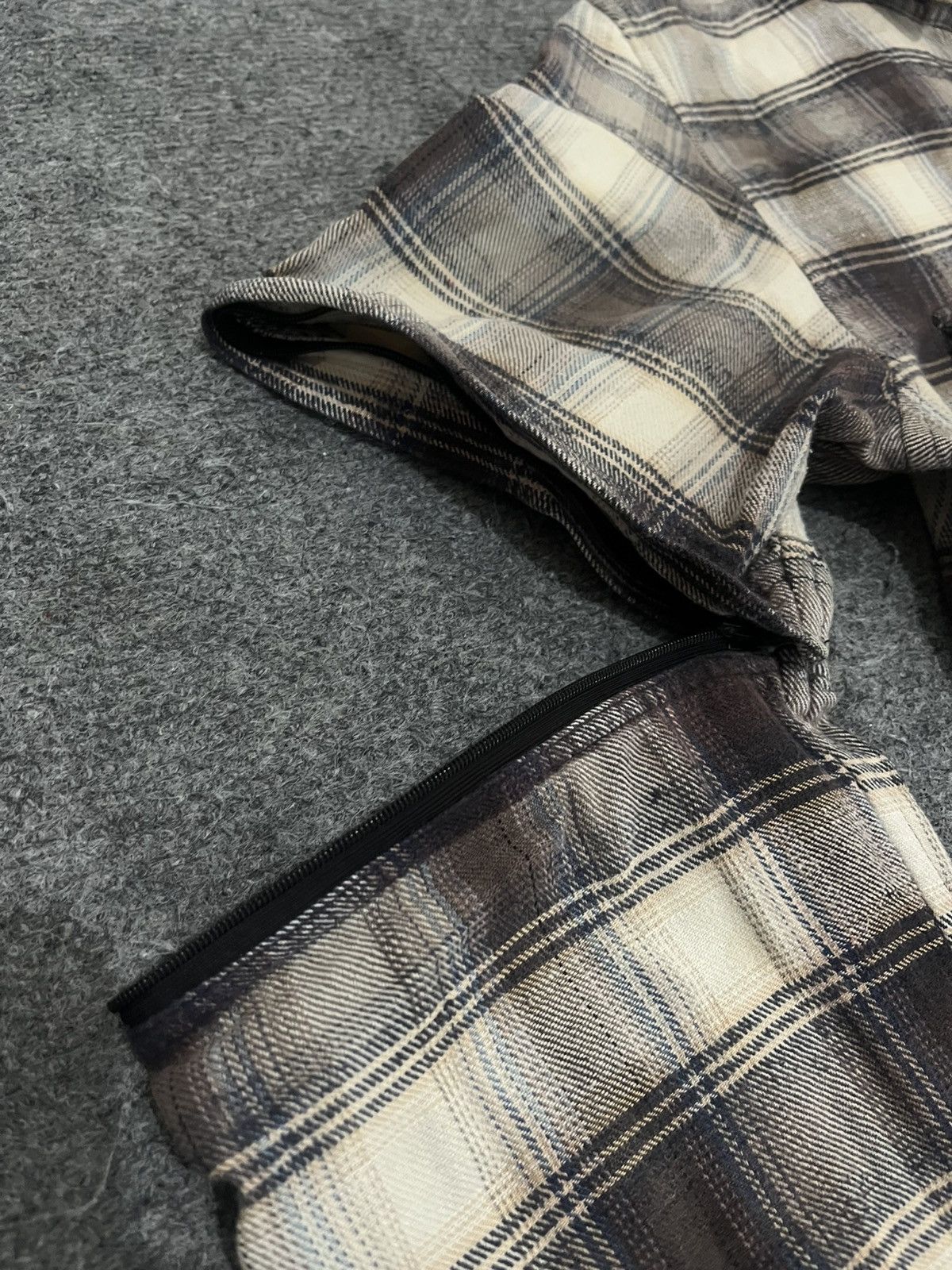 Japanese Brand Unlimited Detachable Zip-Off Sleeve Flannel Streetwear Size US L / EU 52-54 / 3 - 4 Thumbnail